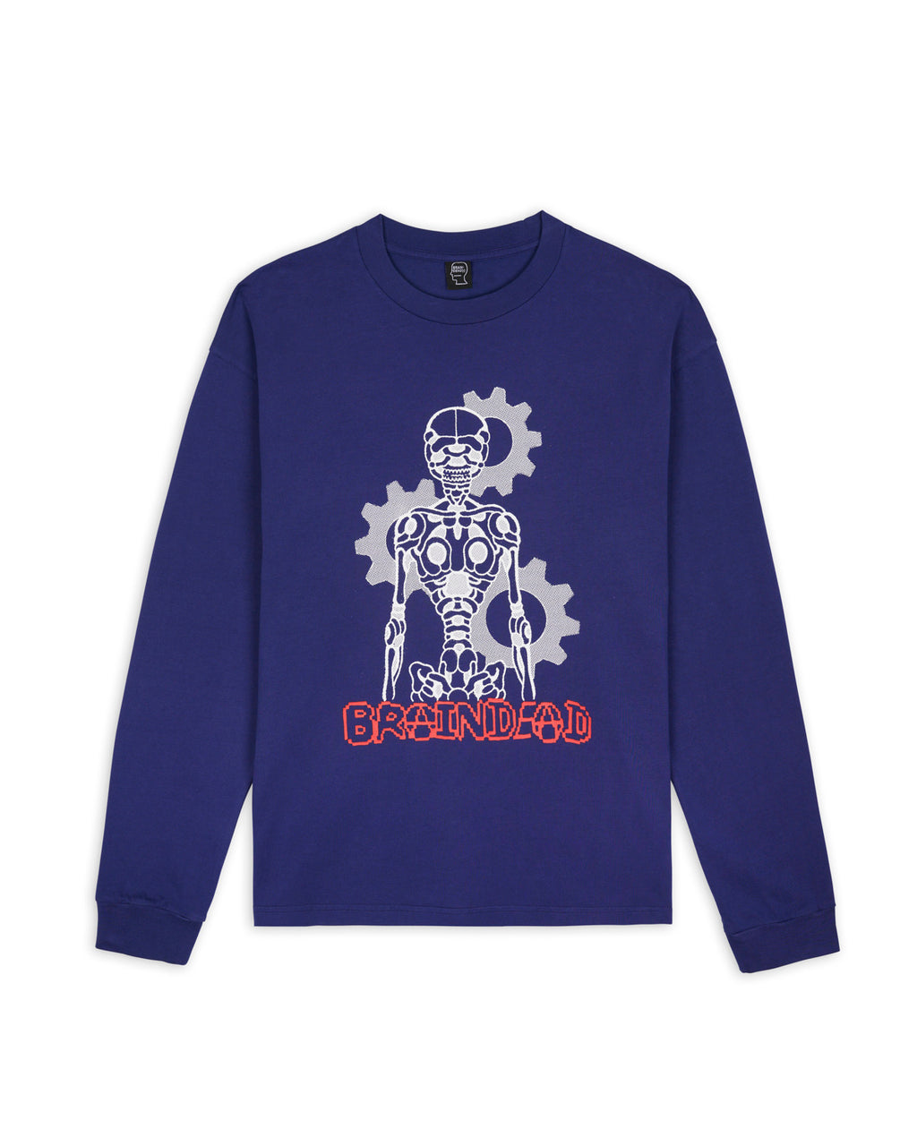 Skeletal Gear L/S Tee, Navy