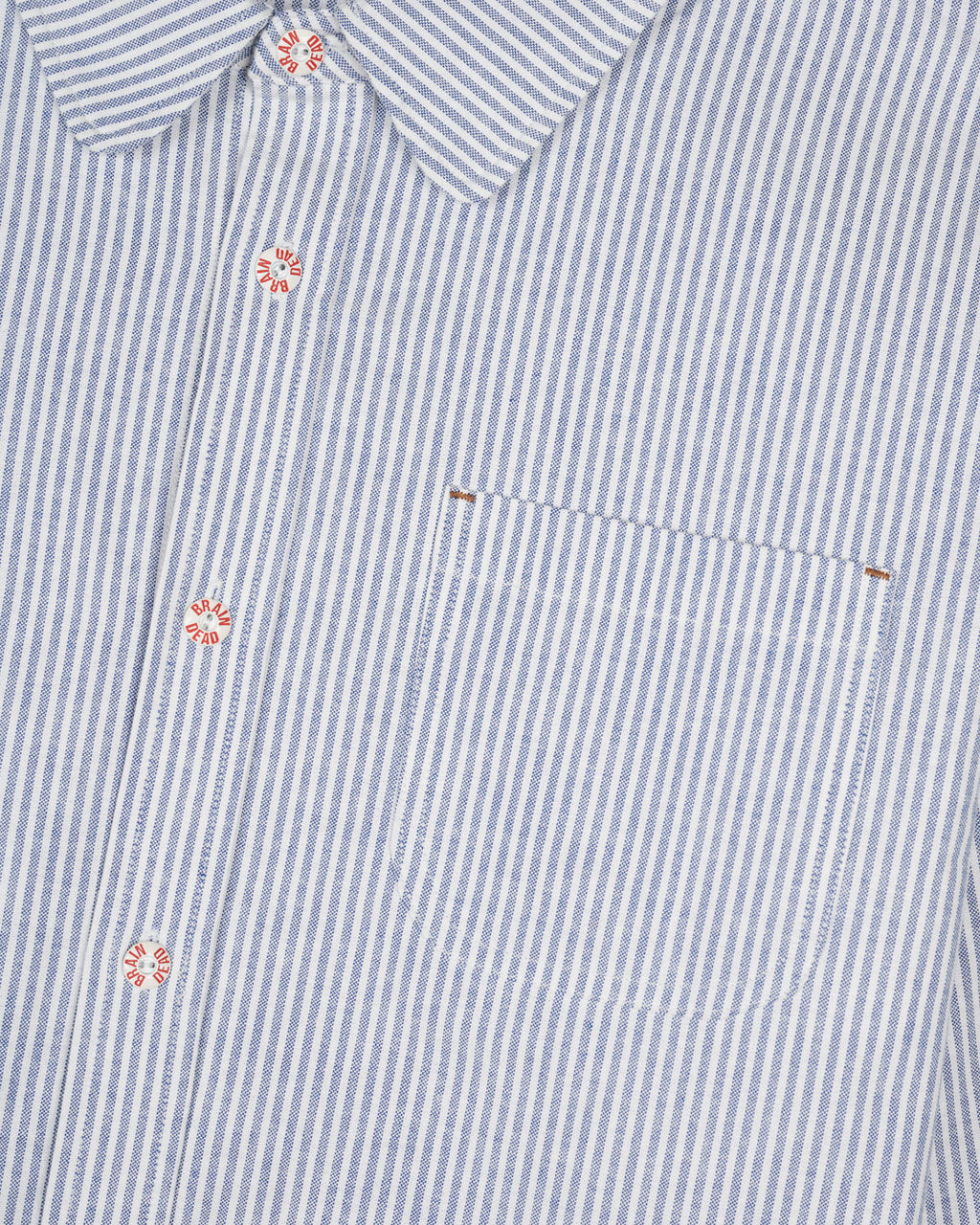 Striped Oxford Mouse Button Up Shirt, Blue