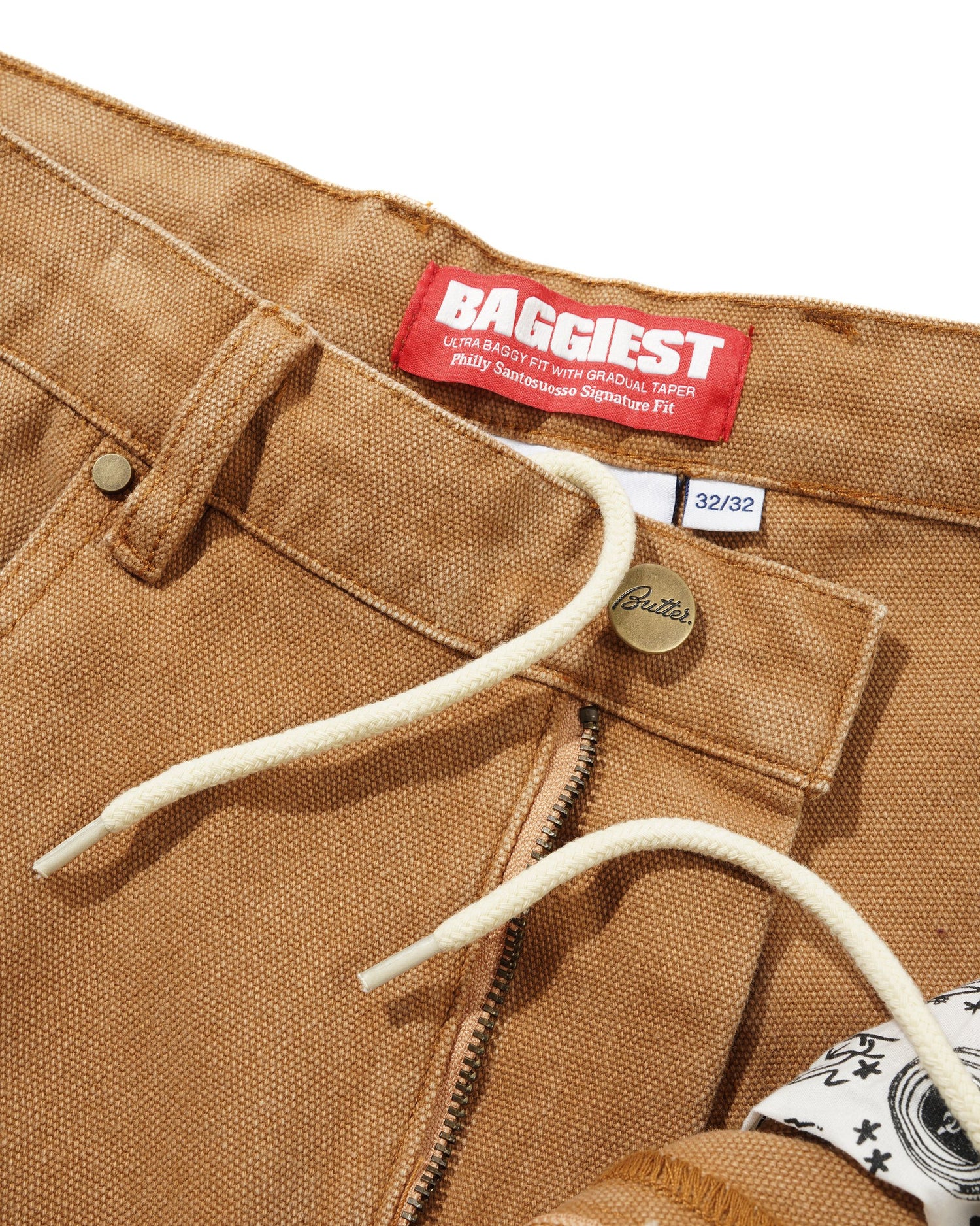 Santosuosso Duck Canvas Denim Jeans, Brown