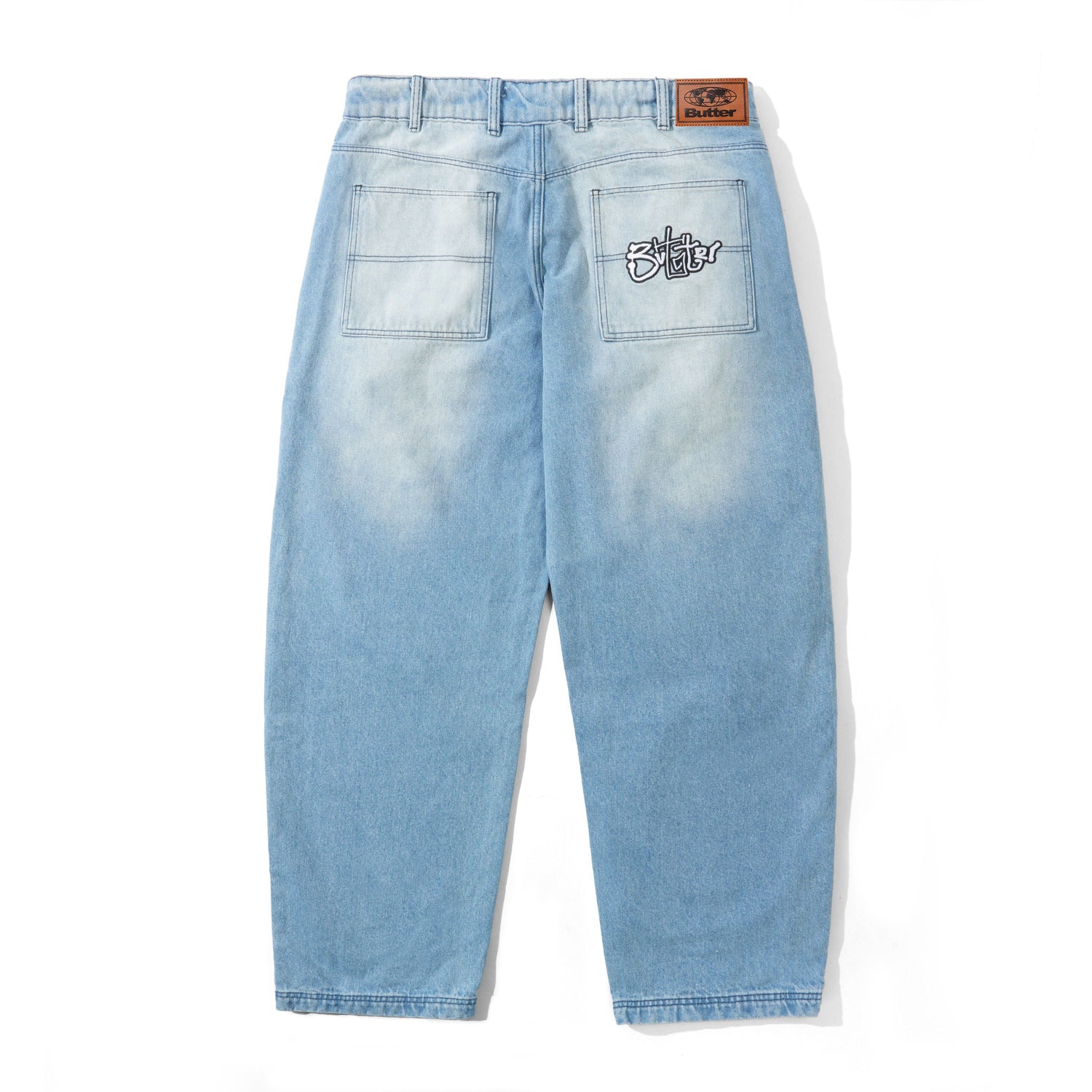 Scribble Denim Jeans, Faded Light Blue