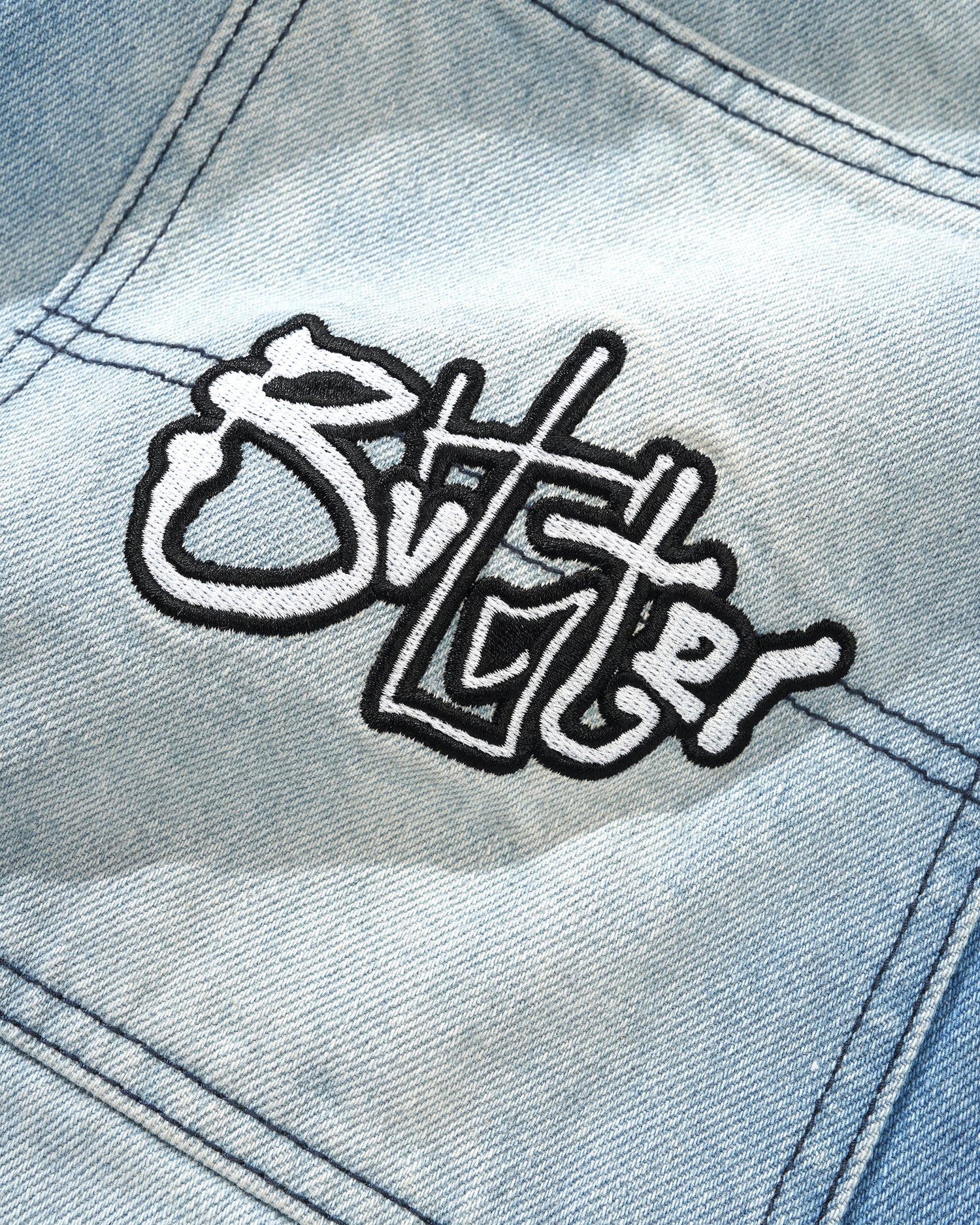 Scribble Denim Jeans, Faded Light Blue