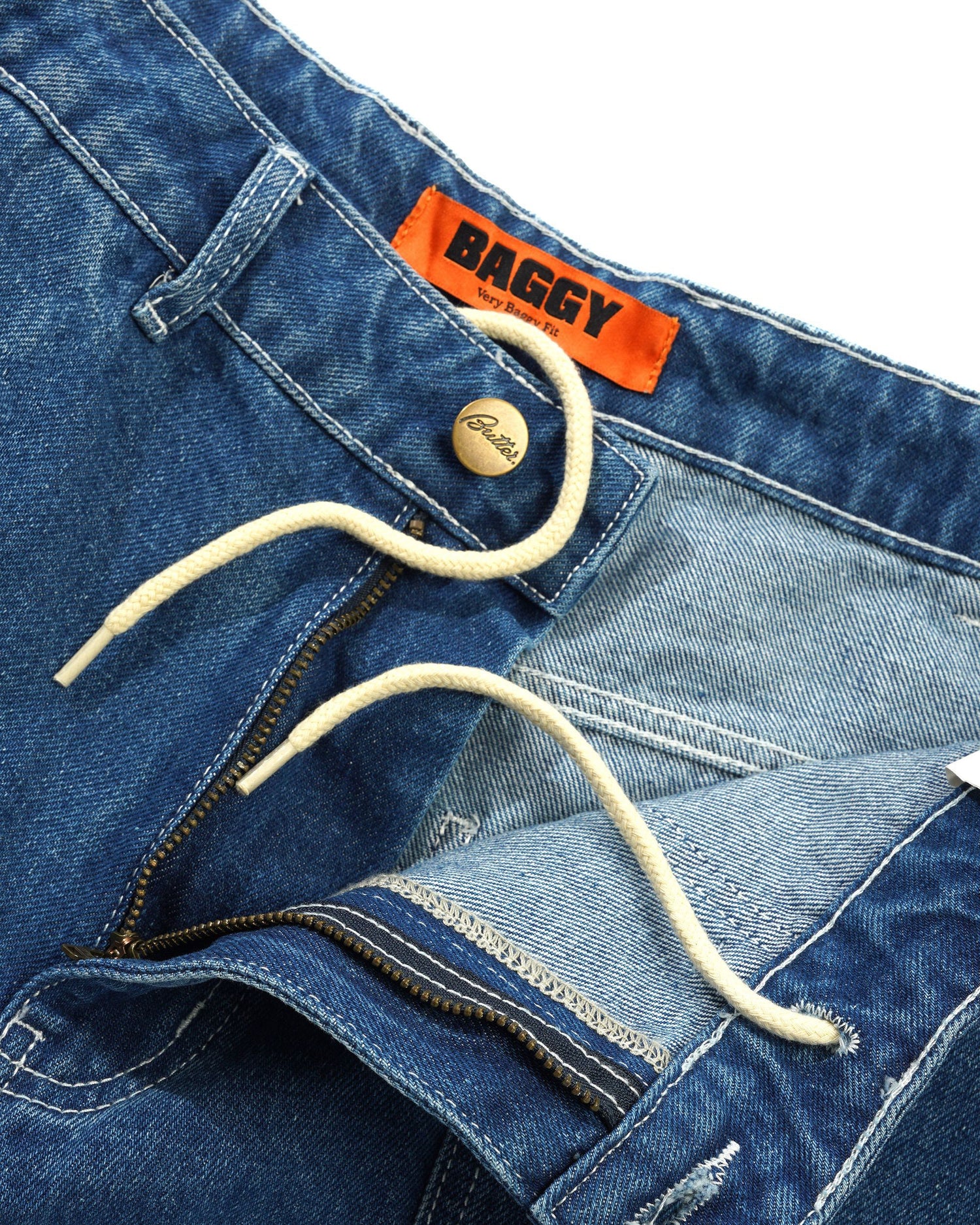 Scribble Denim Jeans, Mid Blue