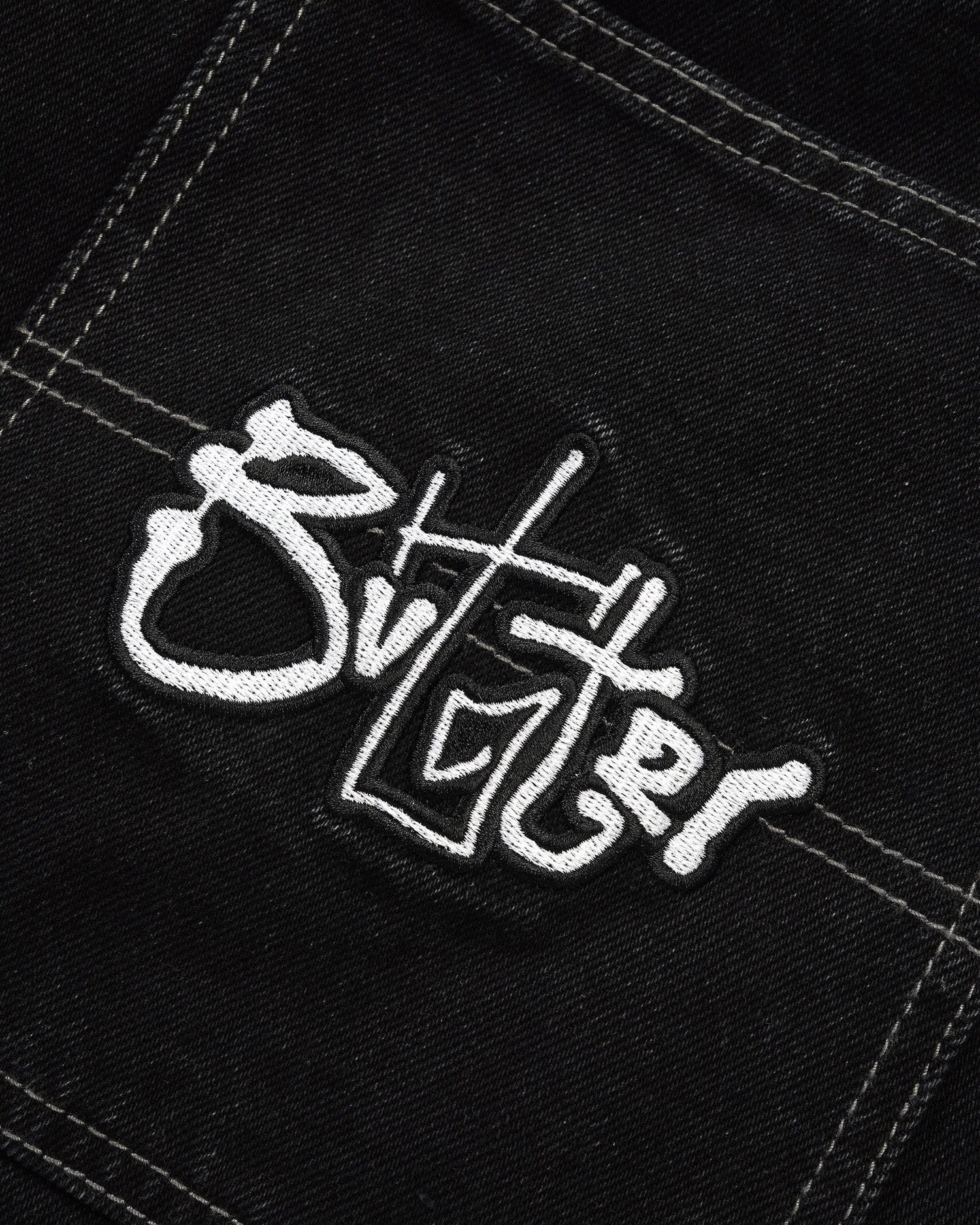 Scribble Denim Shorts, Washed Black