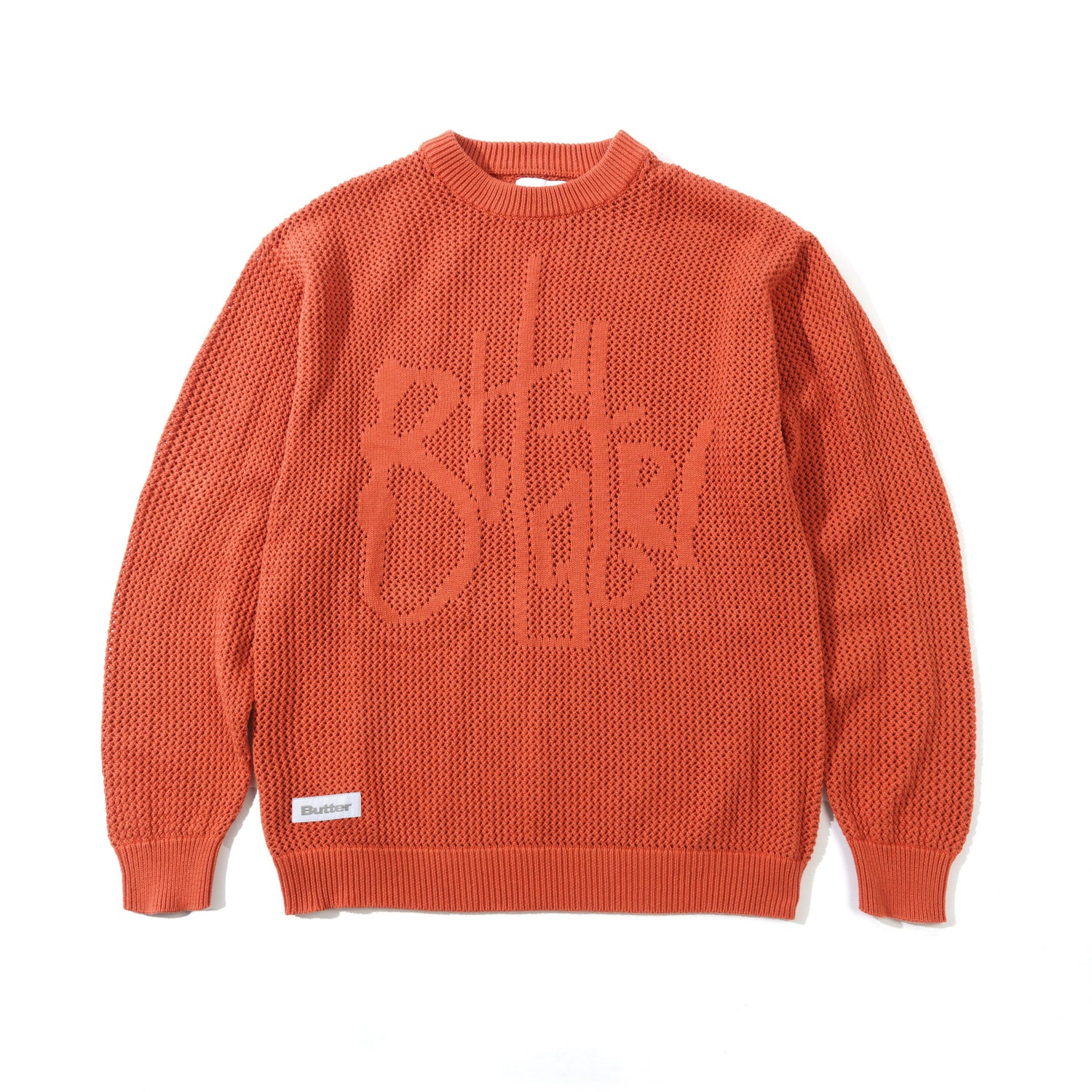 Scribble Knit Sweater, Burnt Orange