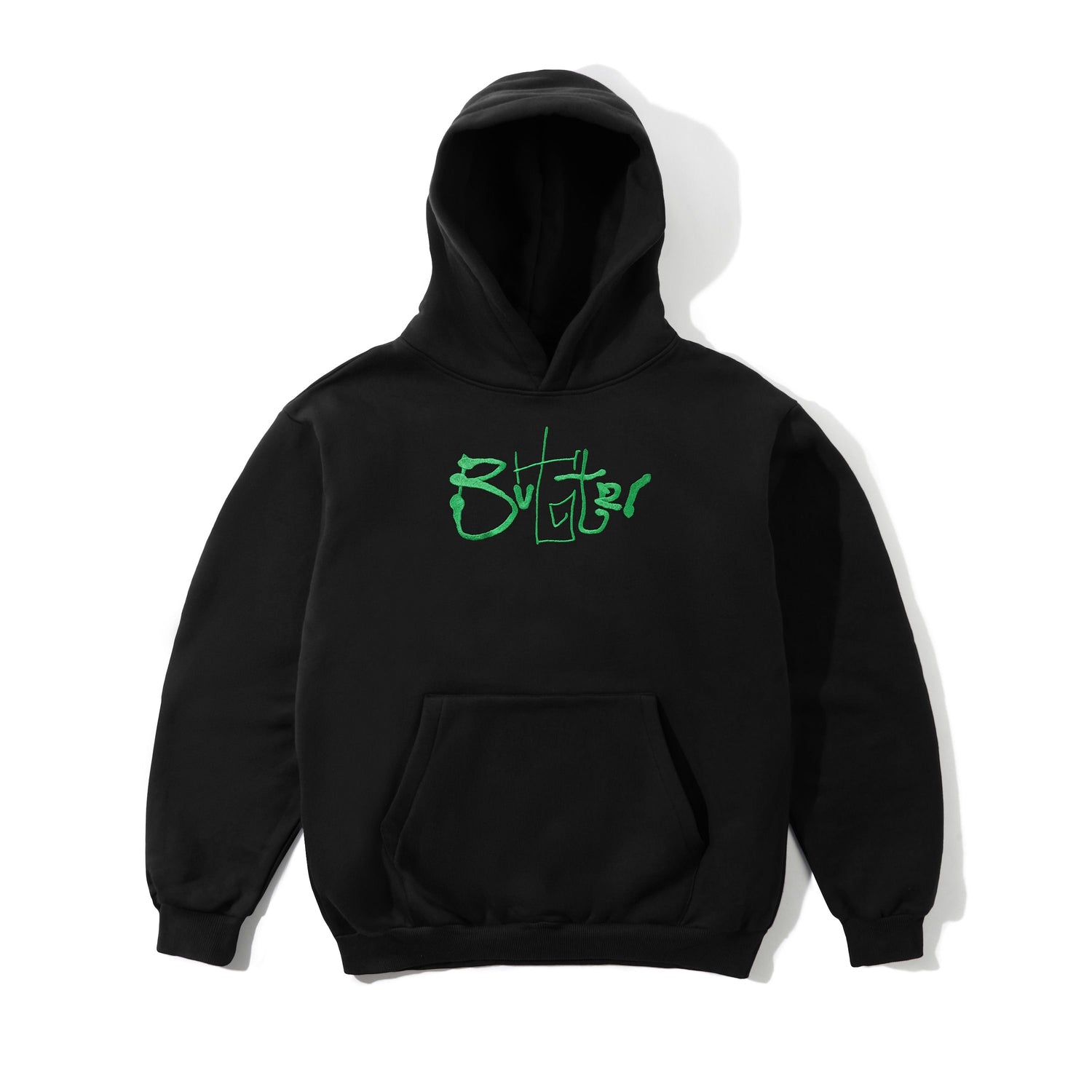 Scribble Pullover Hood, Black