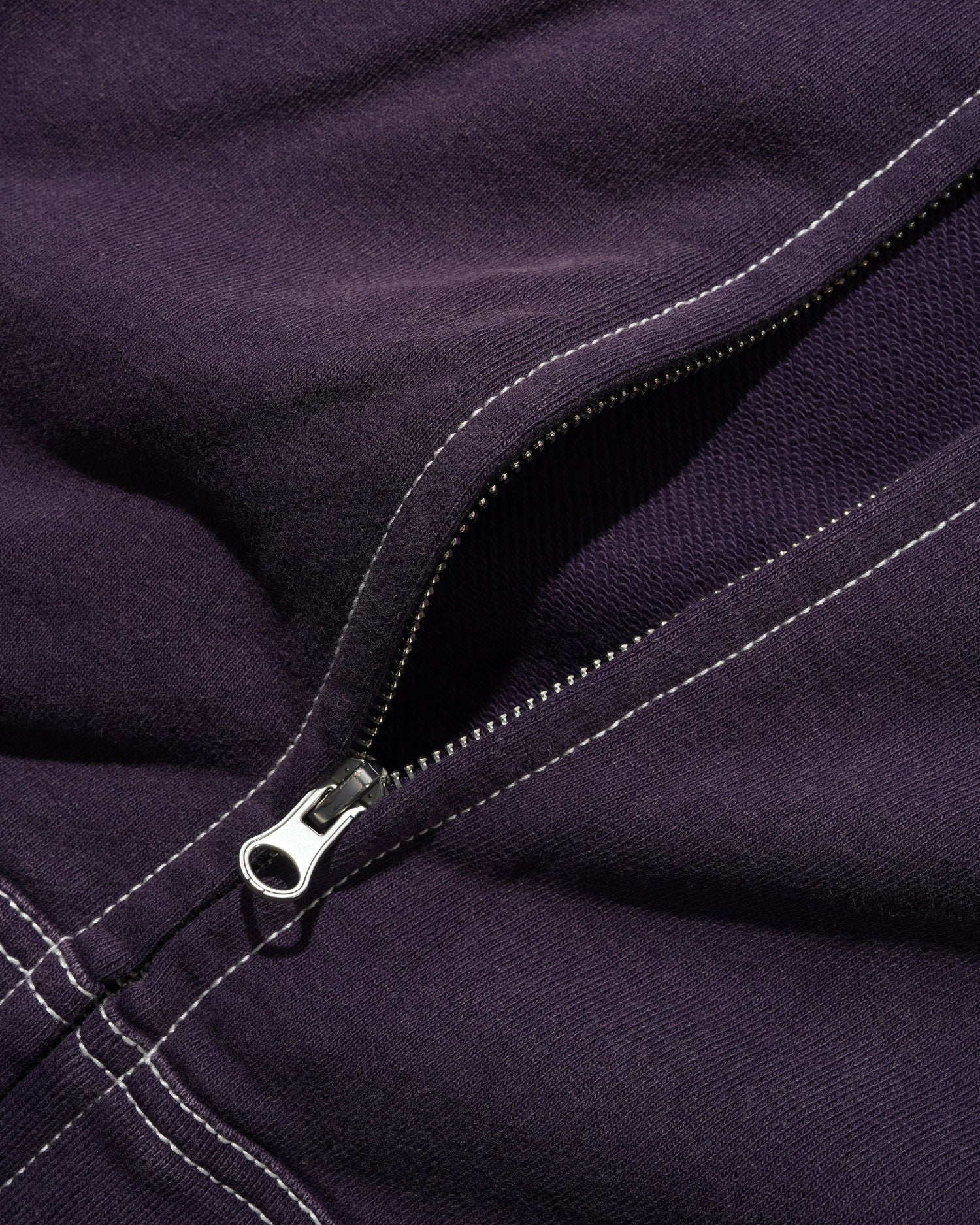 Sketch Zip-Thru Hood, Eggplant
