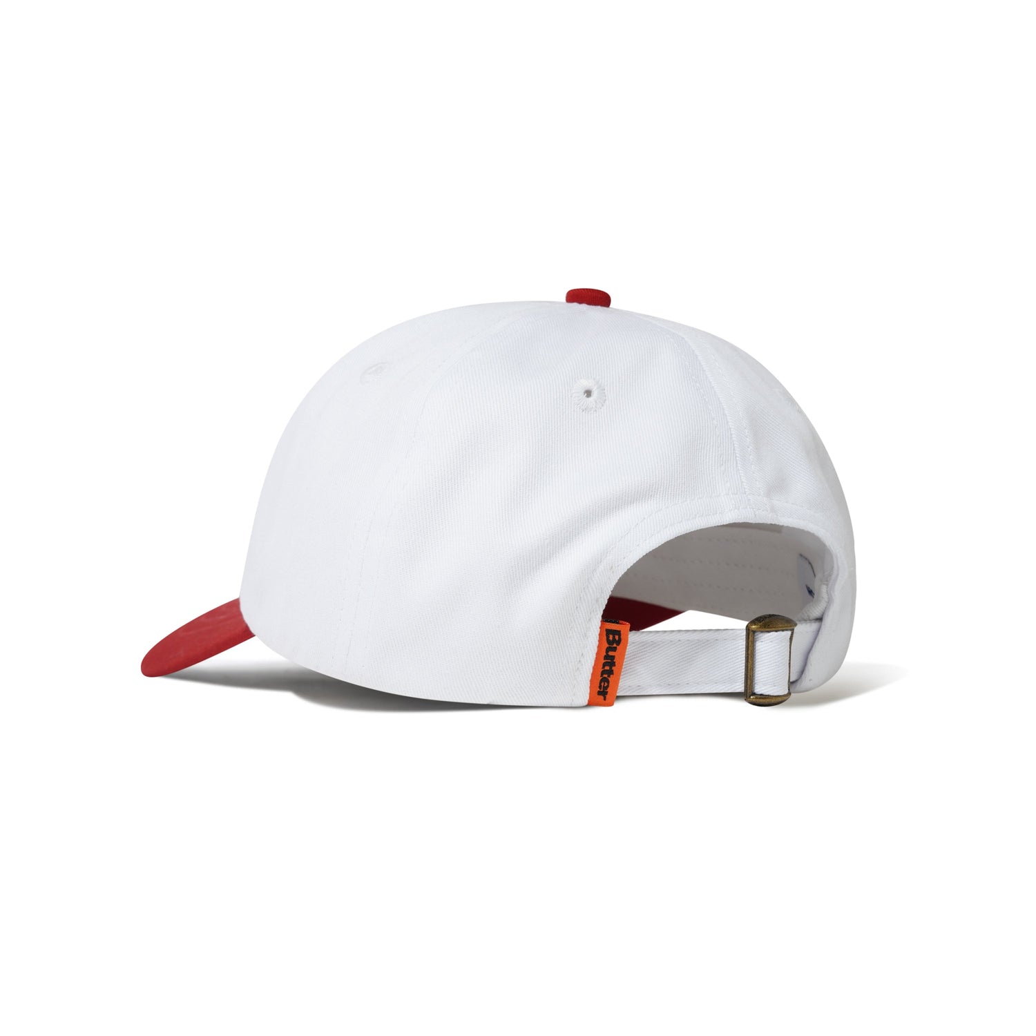 Snail 6 Panel Cap, White / Cardinal