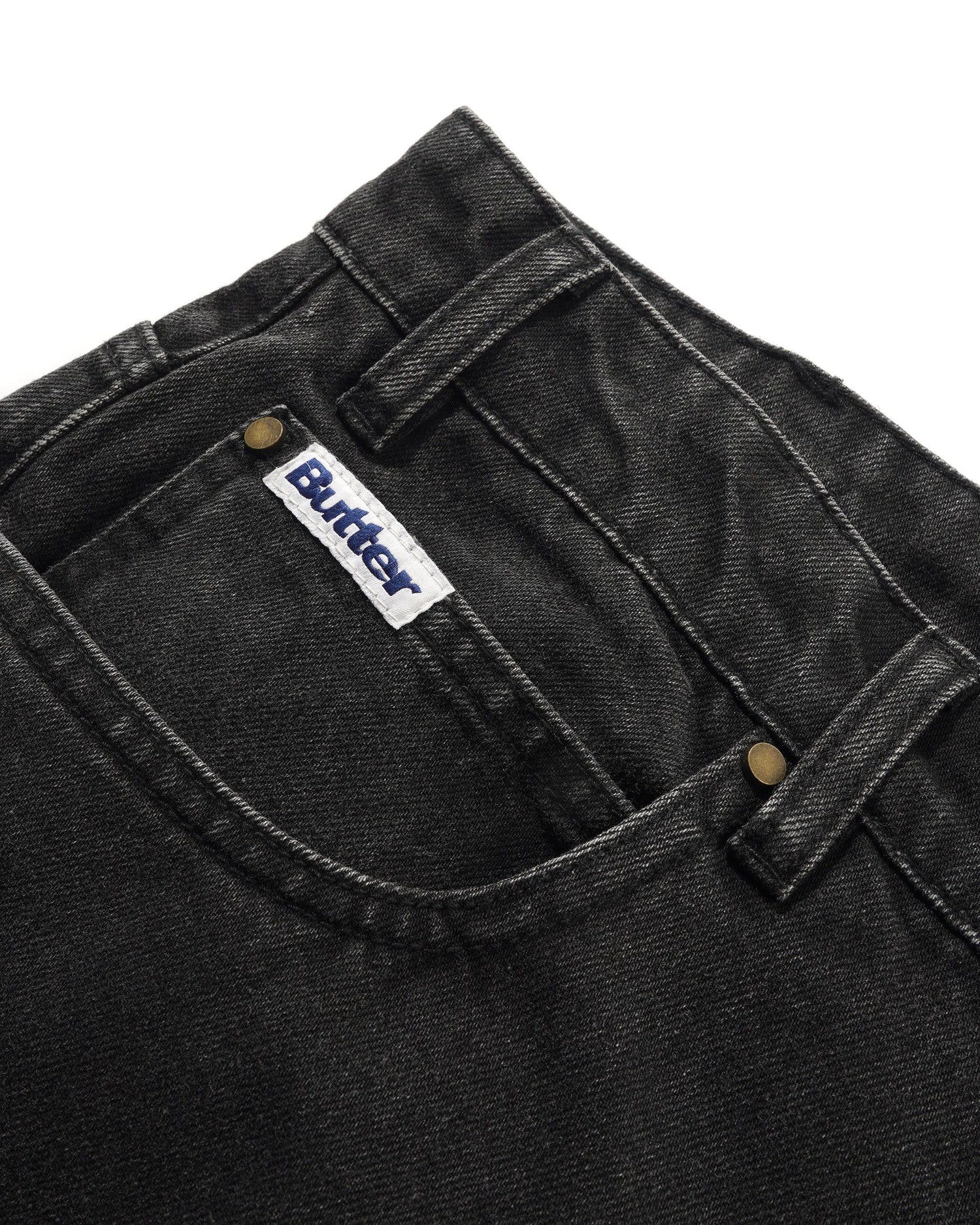 Spike Denim Jeans, Faded Black