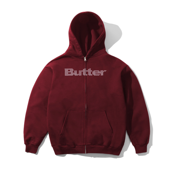 Butter Goods Stars Zip-Thru Hood, Burgundy