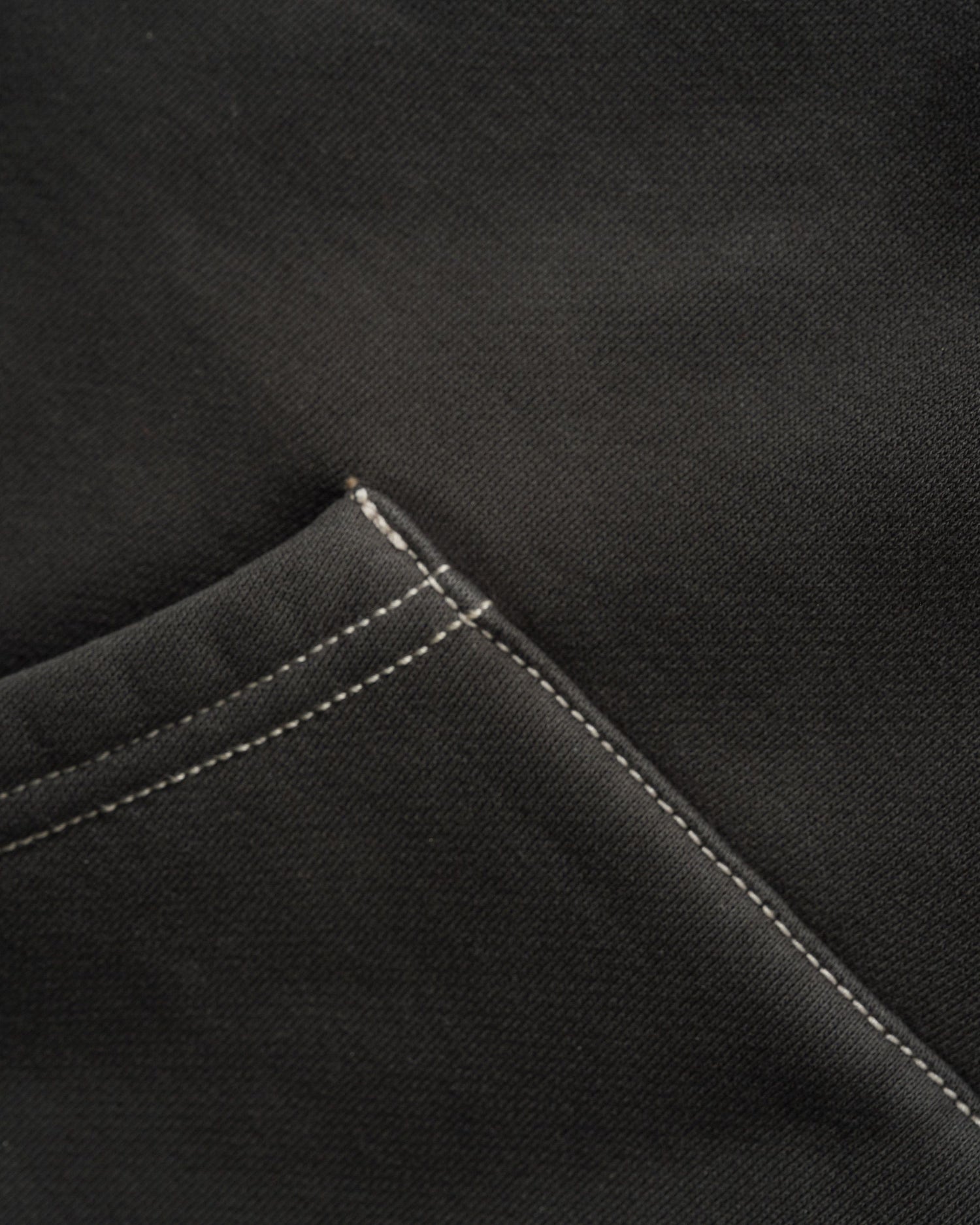 Stencil Pigment Dye Pullover Hood, Washed Black