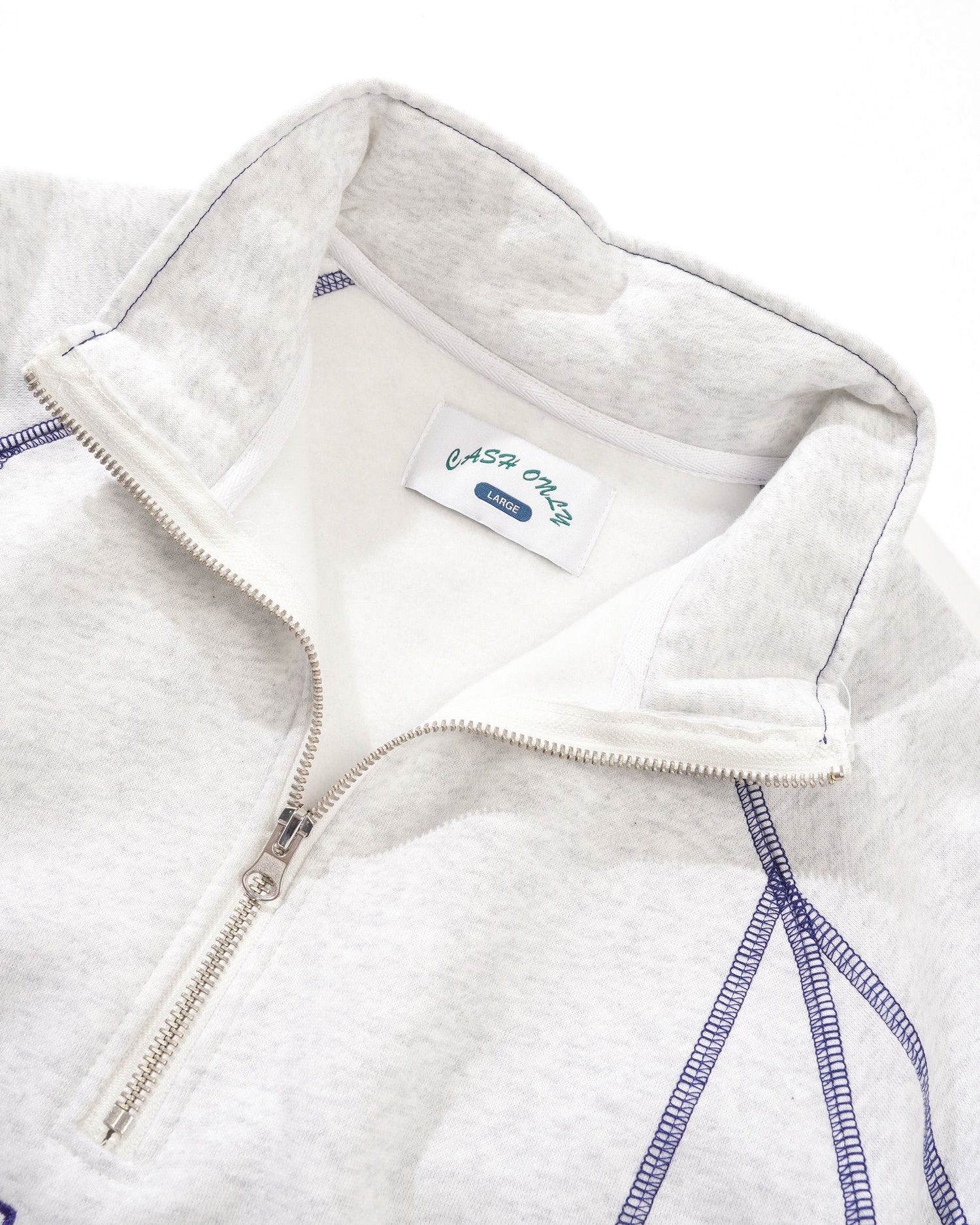Stencil Quarter Zip, Ash