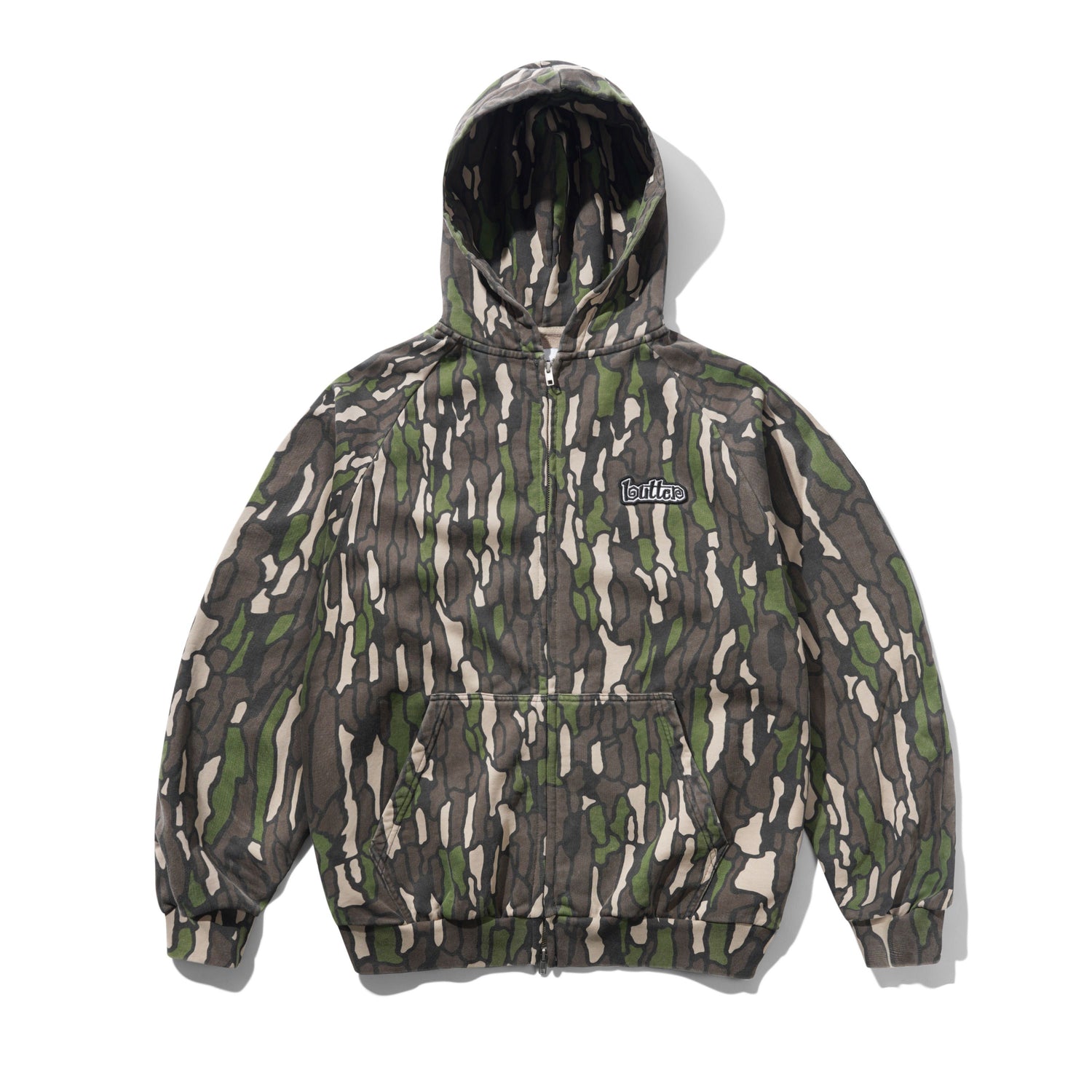 Swirl Zip-Thru Hood, Camo