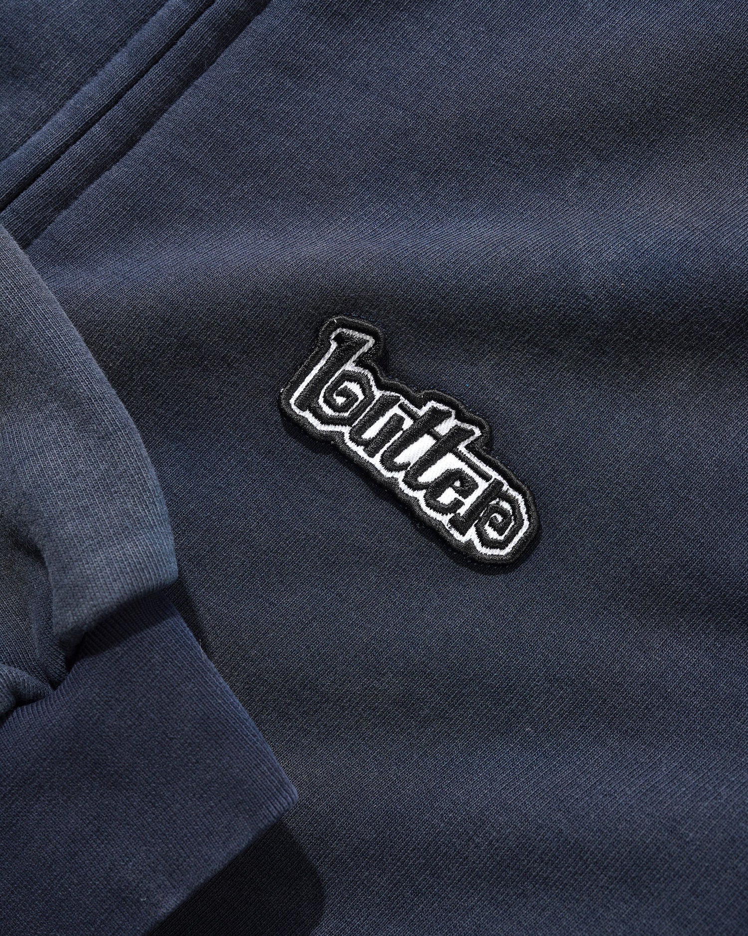 Swirl Zip-Thru Hood, Navy