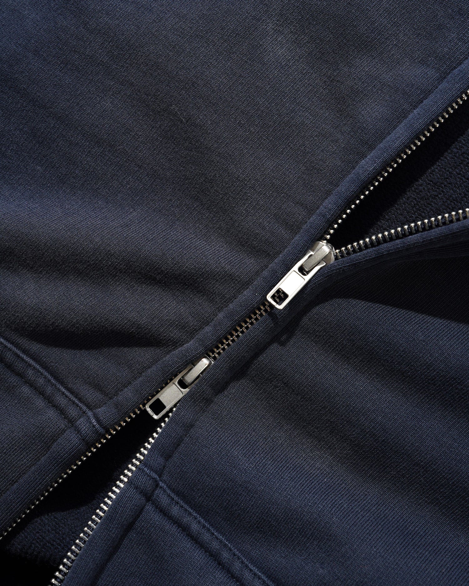 Swirl Zip-Thru Hood, Navy