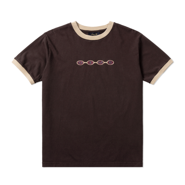 Dime Space Ringer Tee, Brown