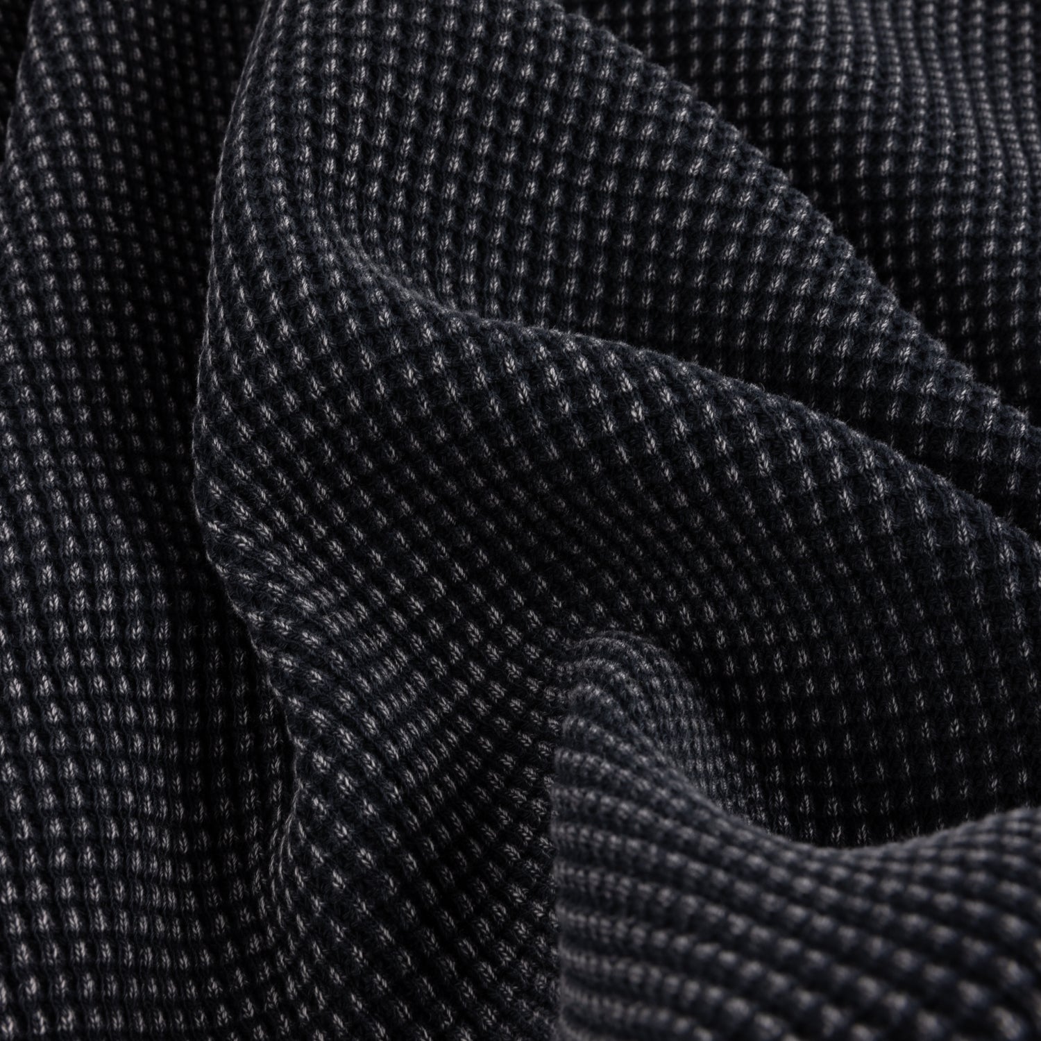 Premium Waffle Zip Hoodie, Faded Black