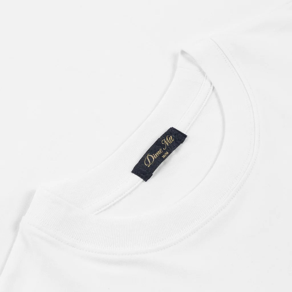 Cursive Small Logo Tee, White
