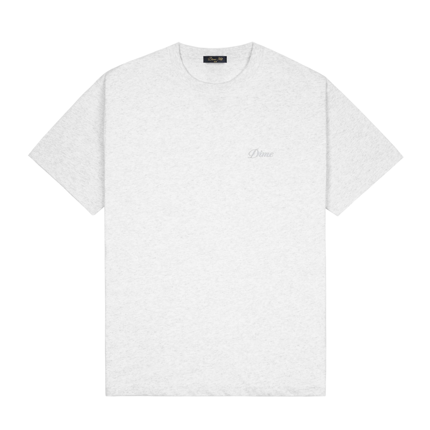 Cursive Small Logo Tee, Ash