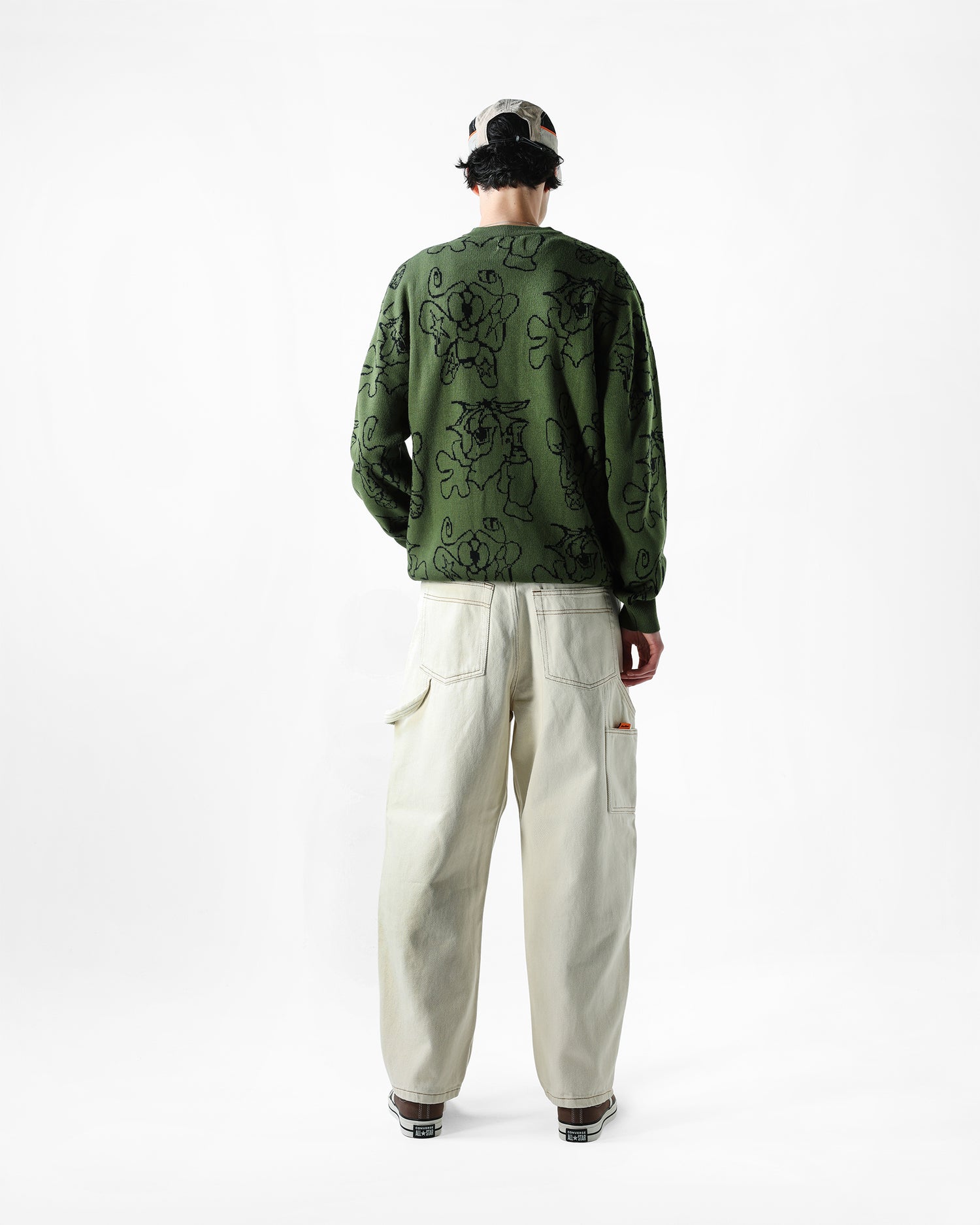 Spray Knit Sweater, Forest