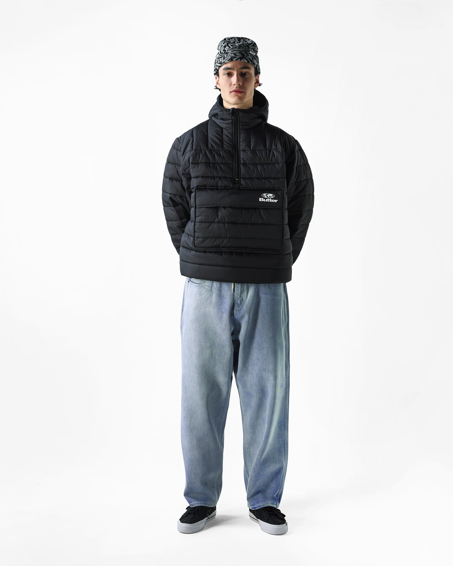 Anorak Puffer Jacket, Black