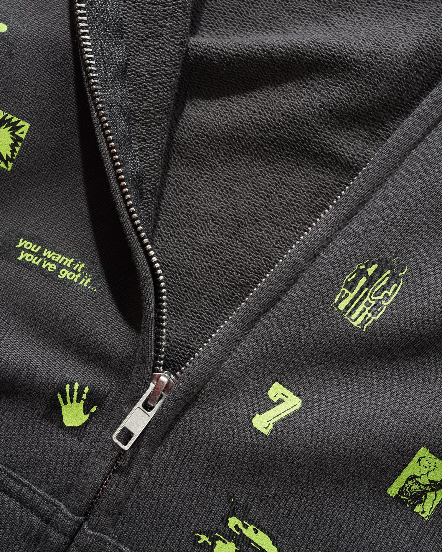 Want It Zip-Thru Hood, Charcoal