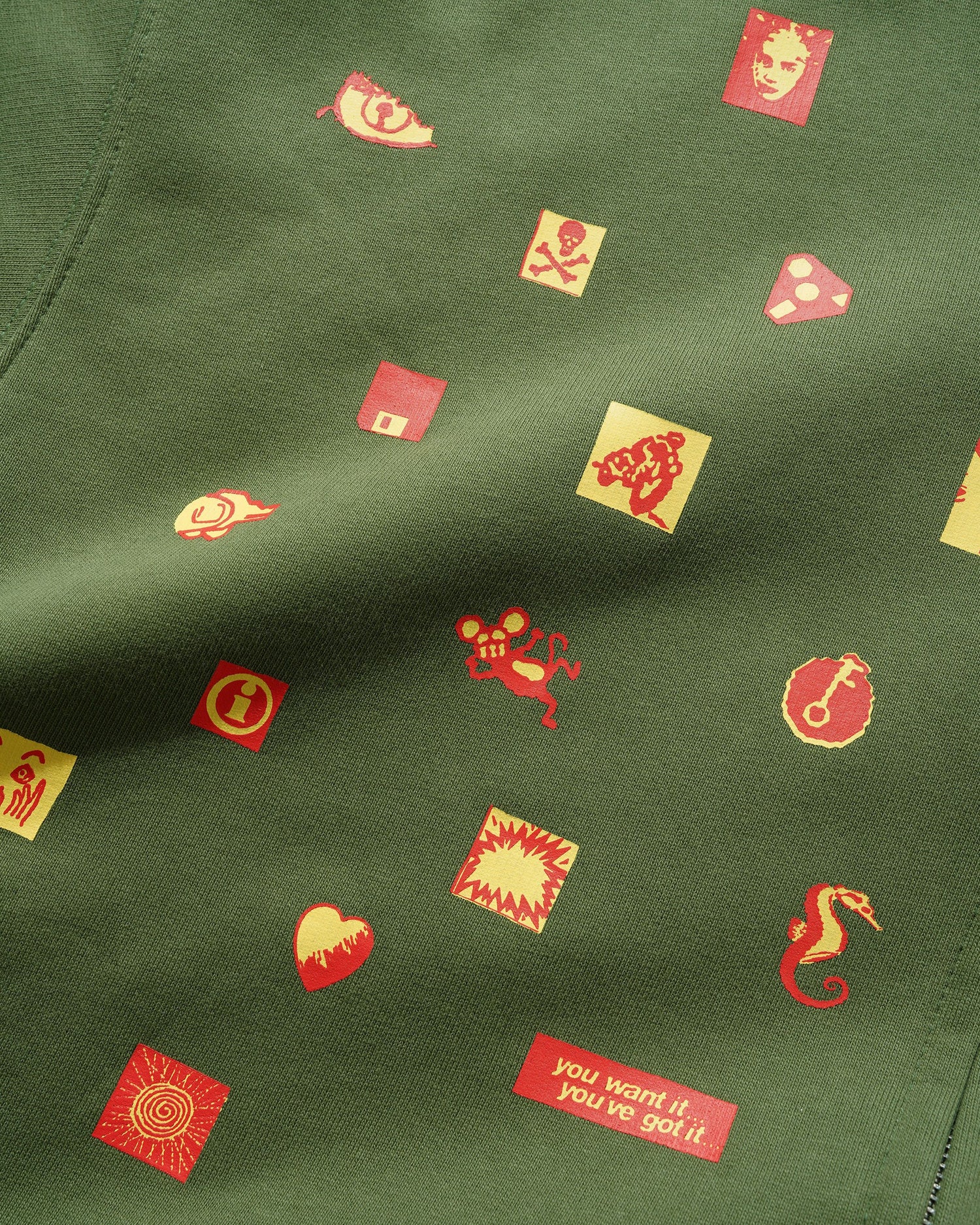 Want It Zip-Thru Hood, Moss
