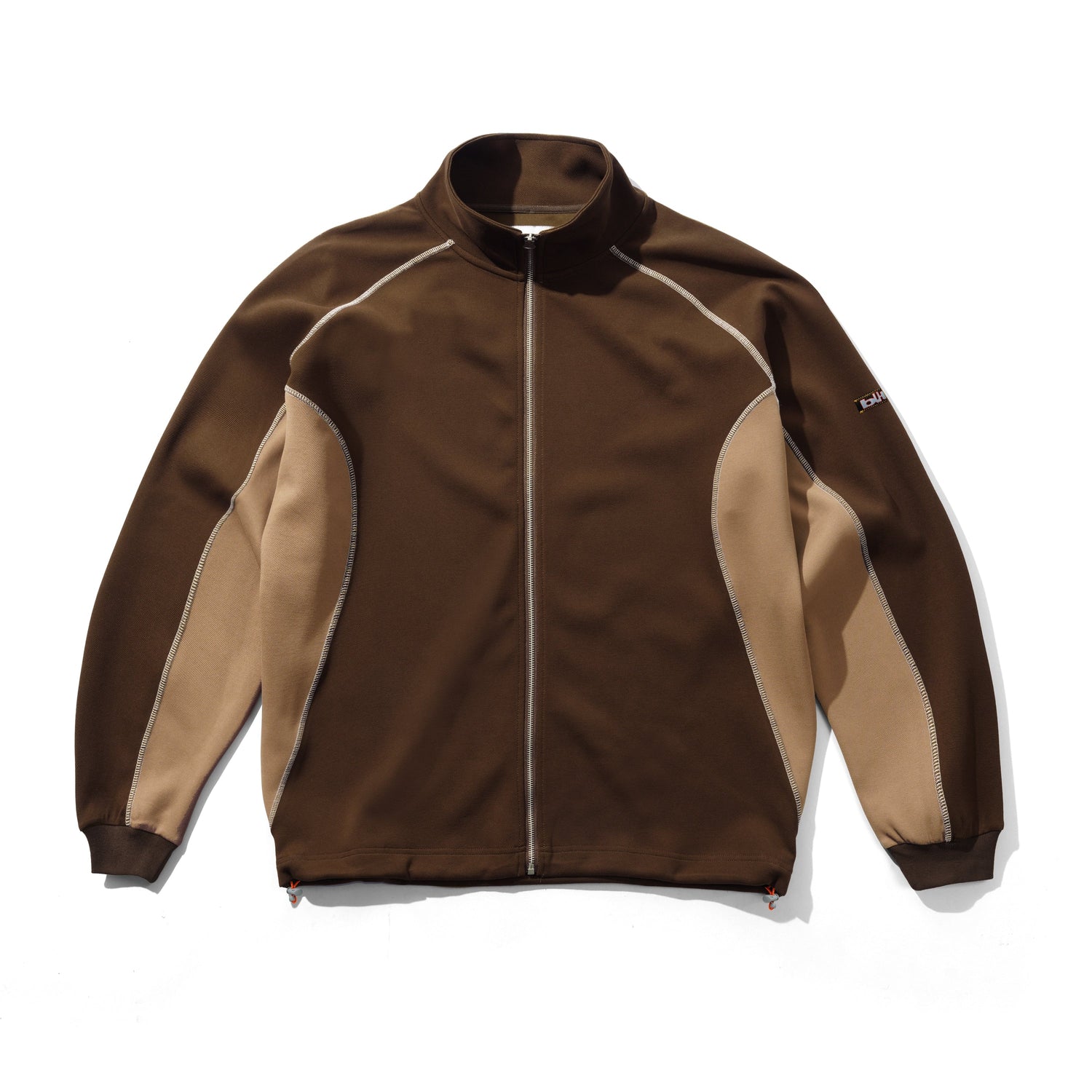 Warped Track Jacket, Brown