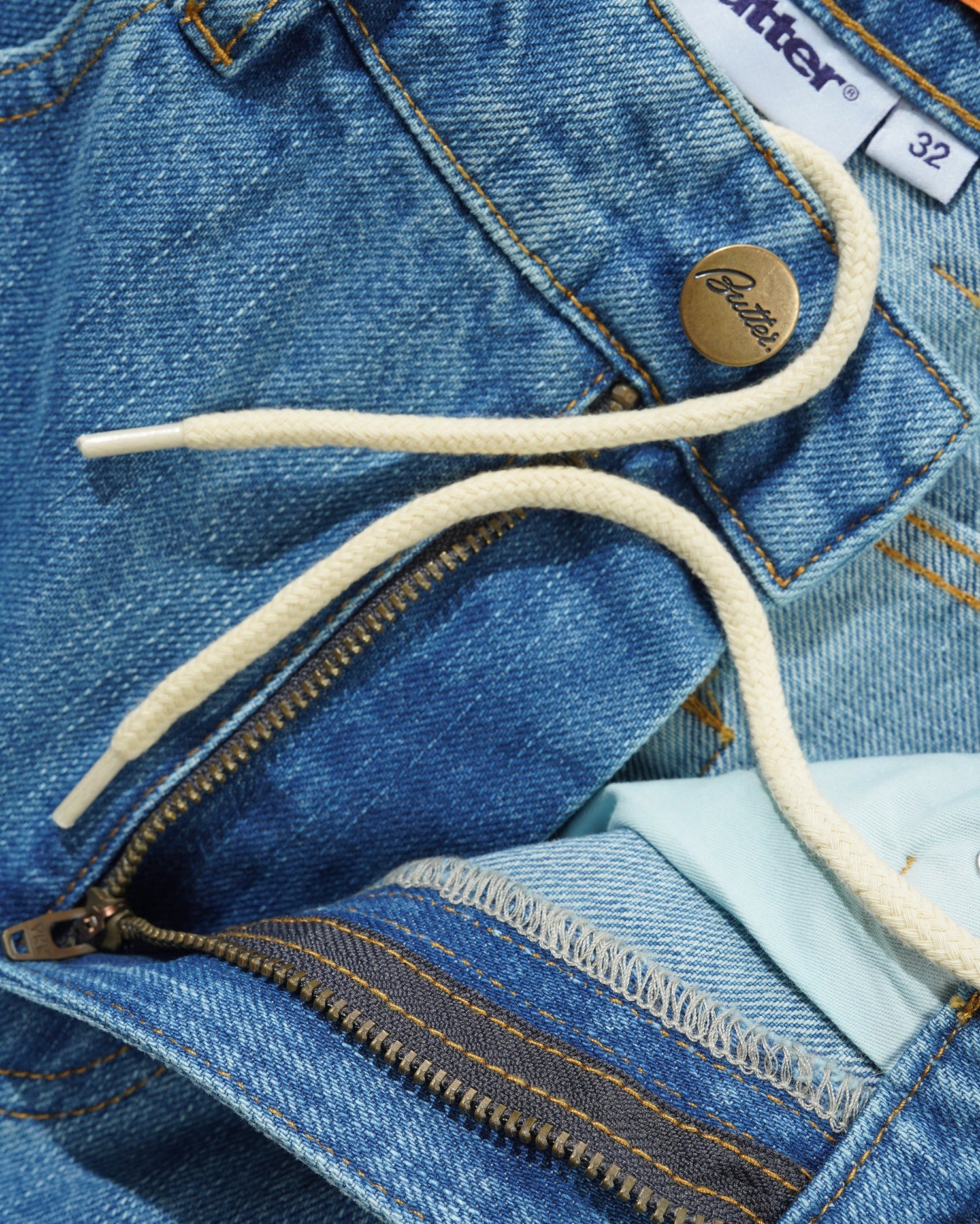 Weathergear Denim Jeans, Streaky Indigo