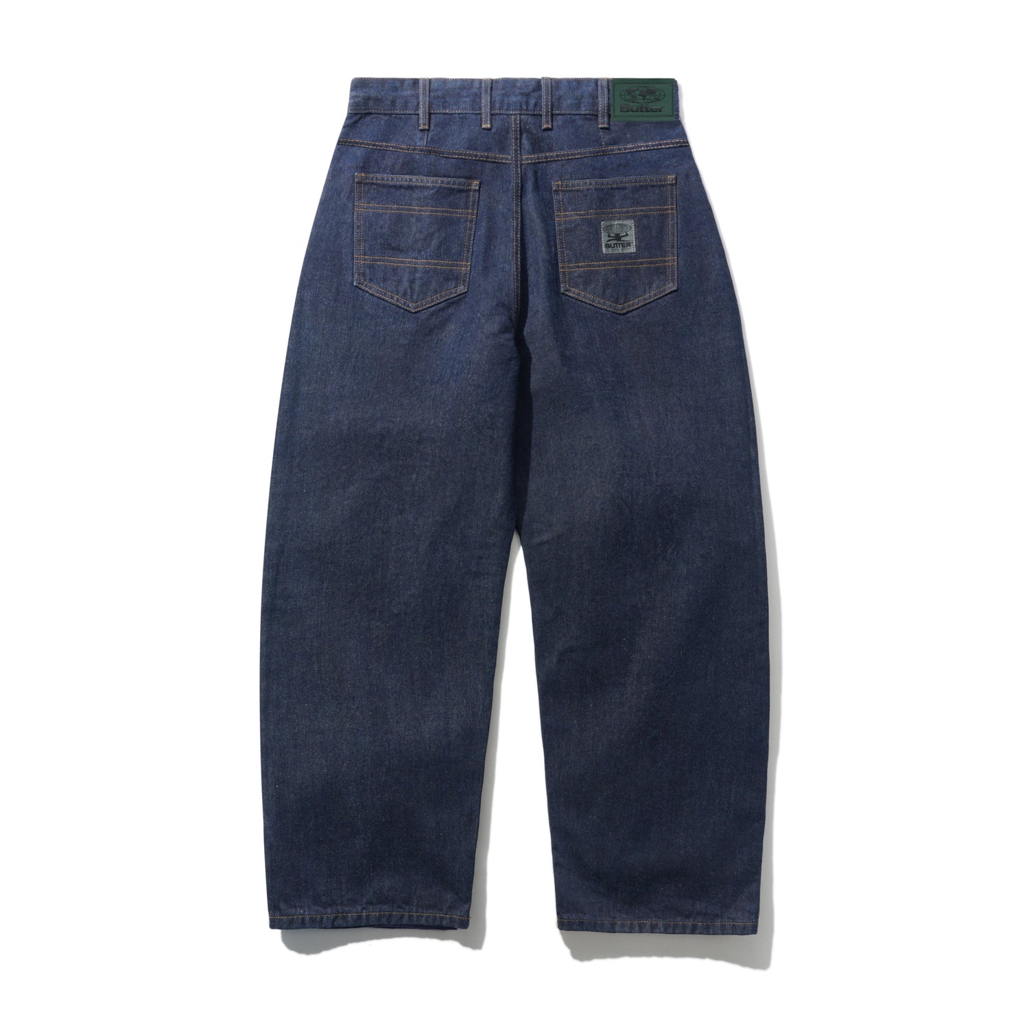 Wide Cut Denim Jeans, Selvedge Blue