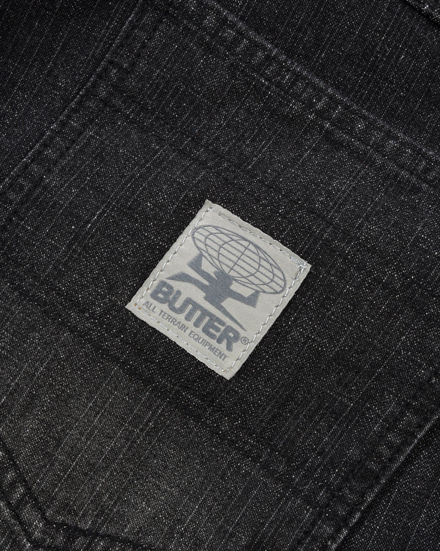 Wide Cut Denim Jeans, Streaky Black Wash
