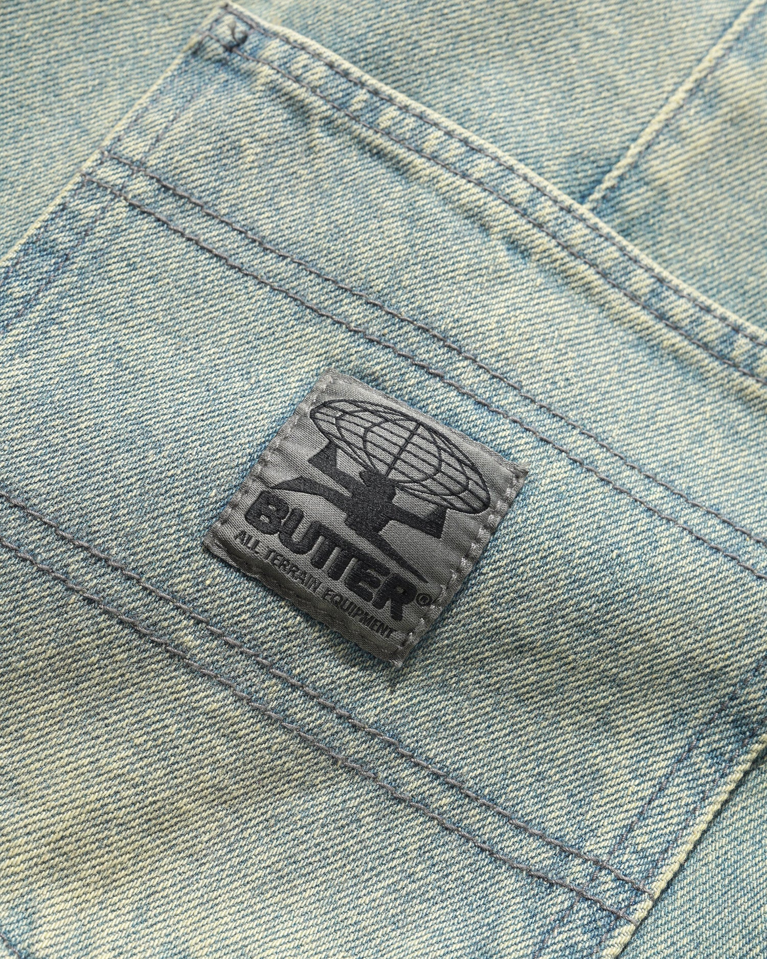 Wide Cut Denim Jeans, Tinted Blue Wash