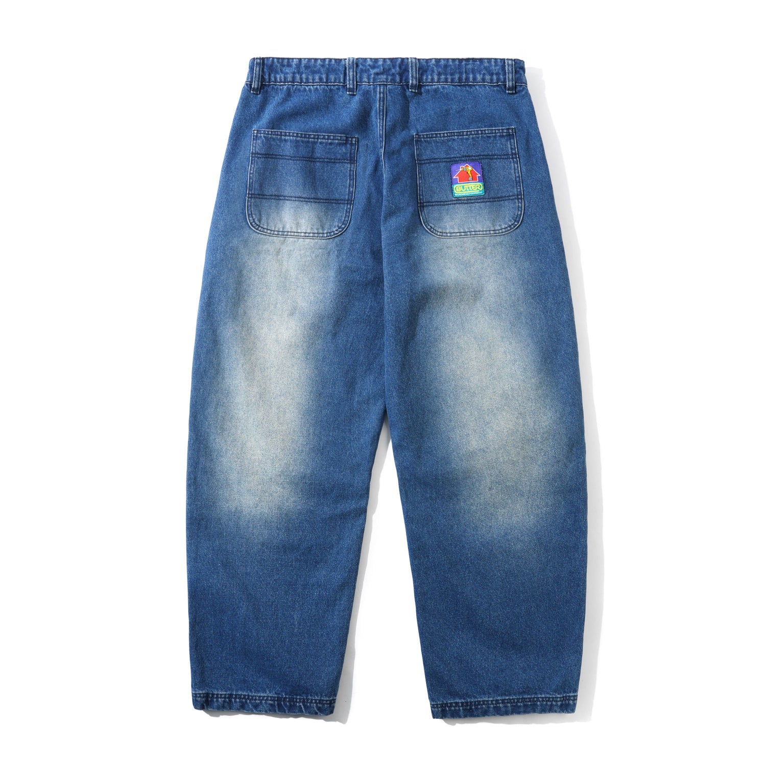 Work Pants, Distressed Indigo