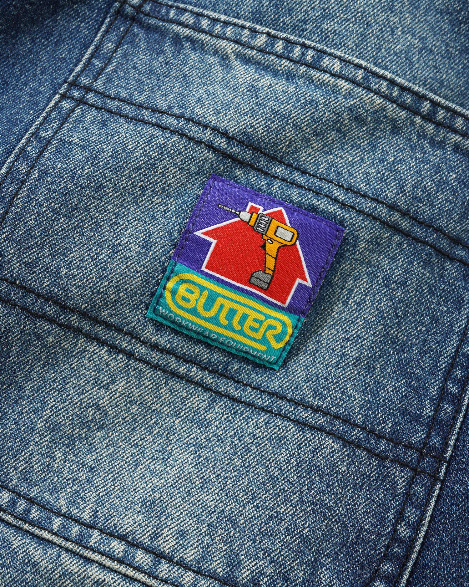 Work Pants, Distressed Indigo