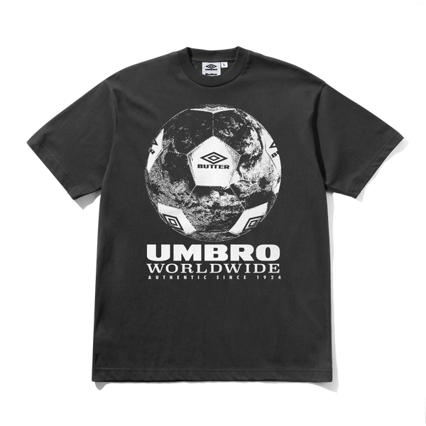 Butter Goods World Game Tee, Washed Black