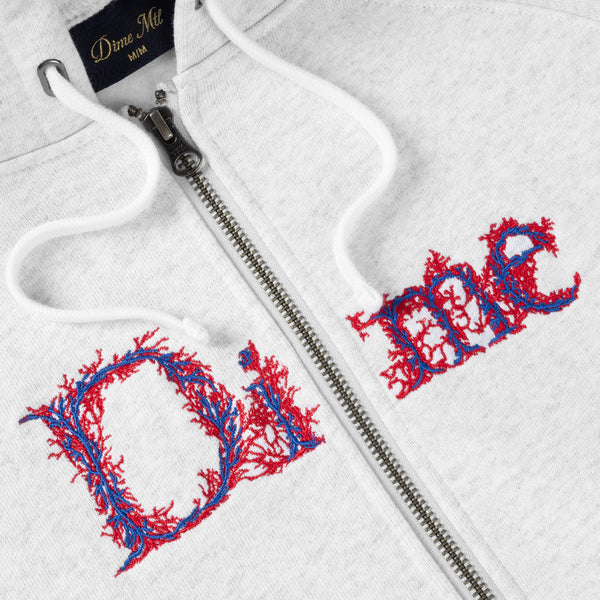Dime Classic Veins Zip Hoodie, Ash