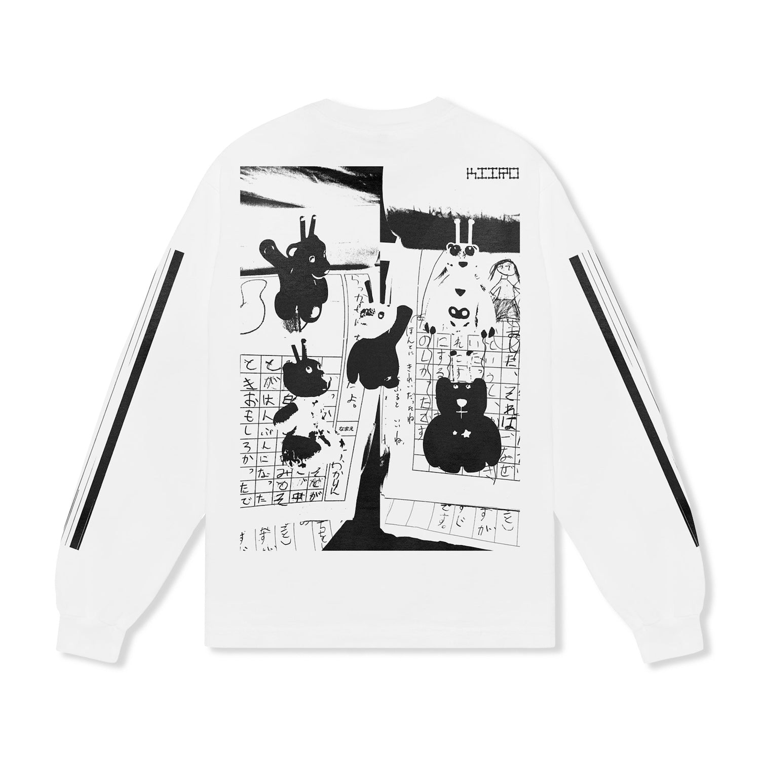 b.Eautiful x kiiro Shinkansen L/S Tee, White