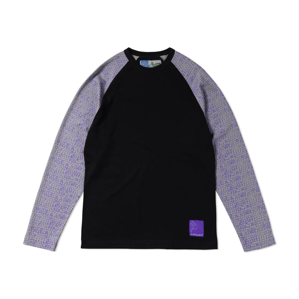 Always Do What You Should Do Bubble Print Raglan Longsleeve Shirt, Black / Grey