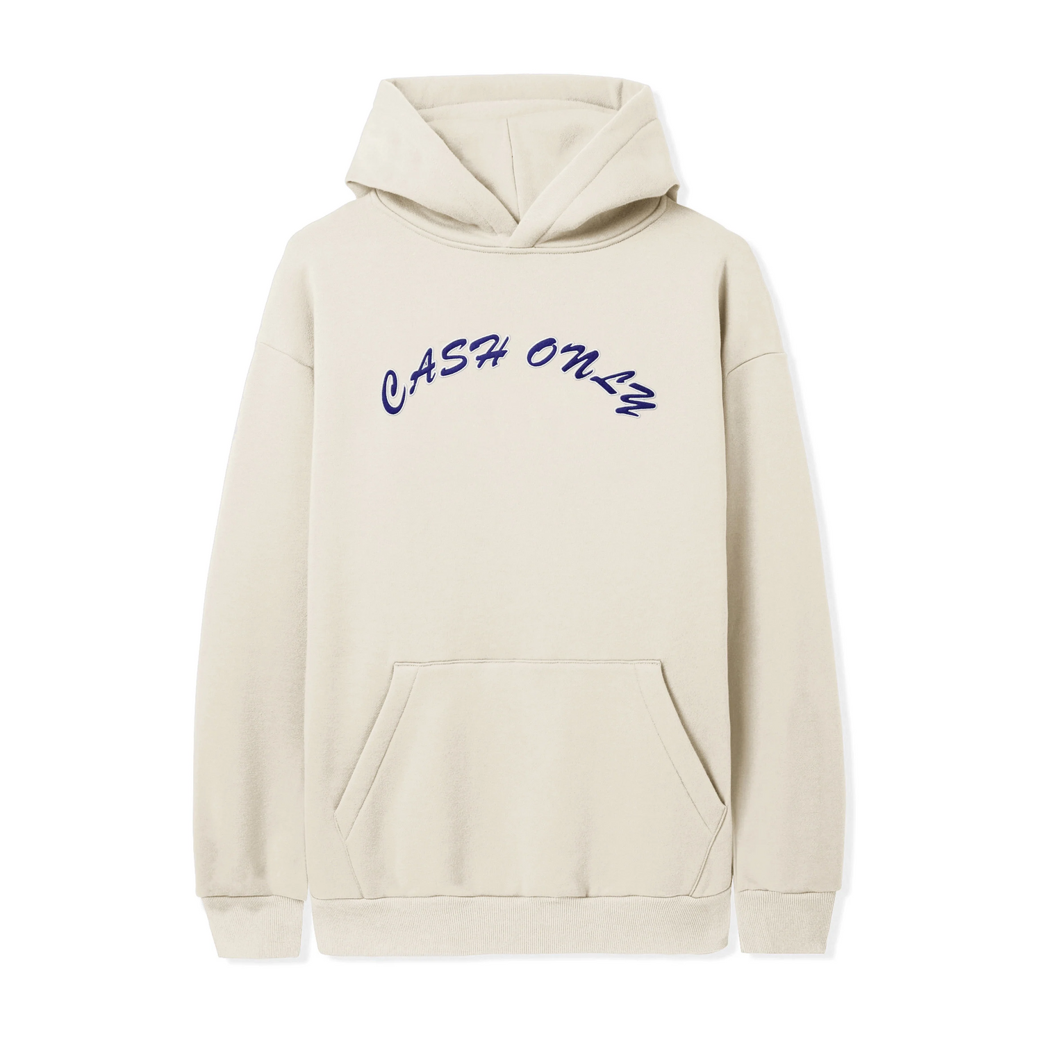 Felt Applique Logo Pullover Hood, Cream