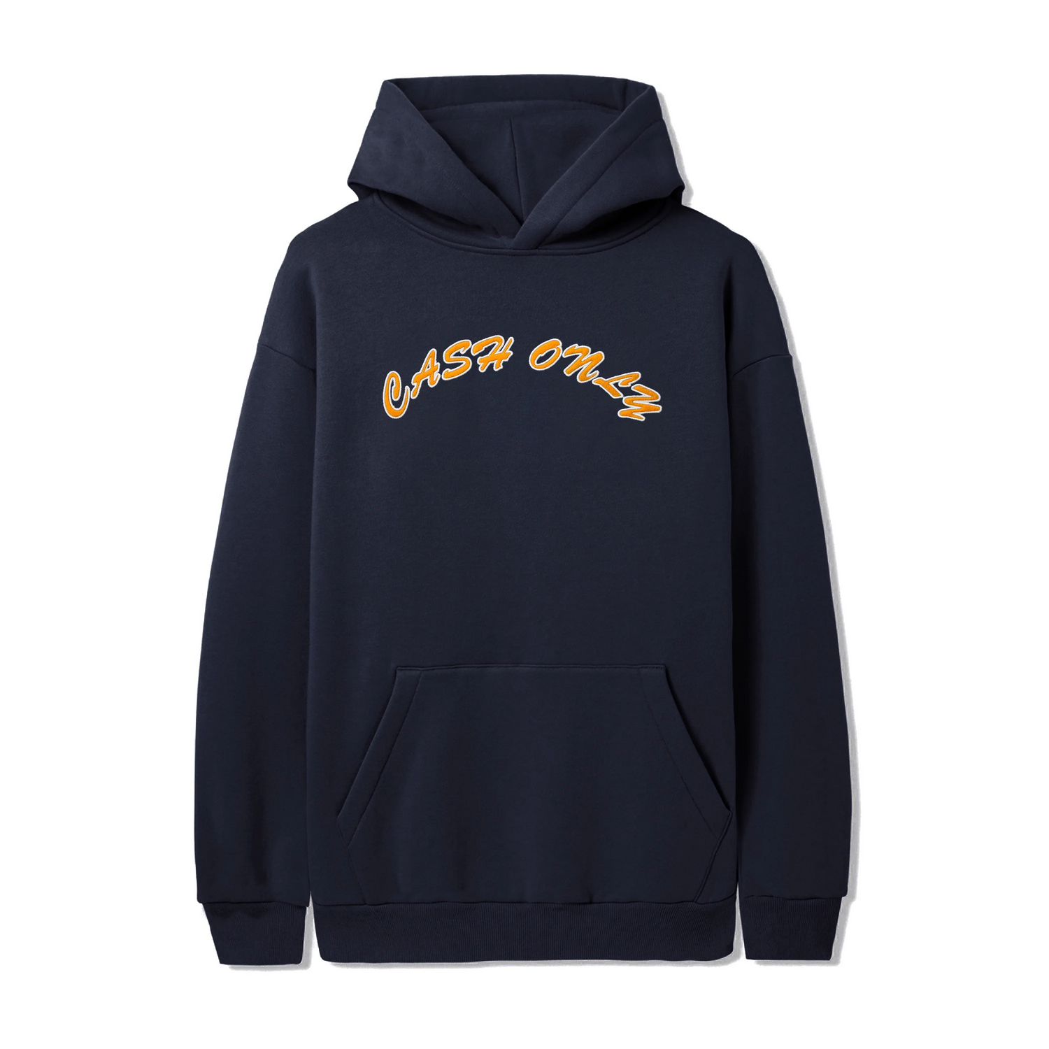 Felt Applique Logo Pullover Hood, Deep Navy