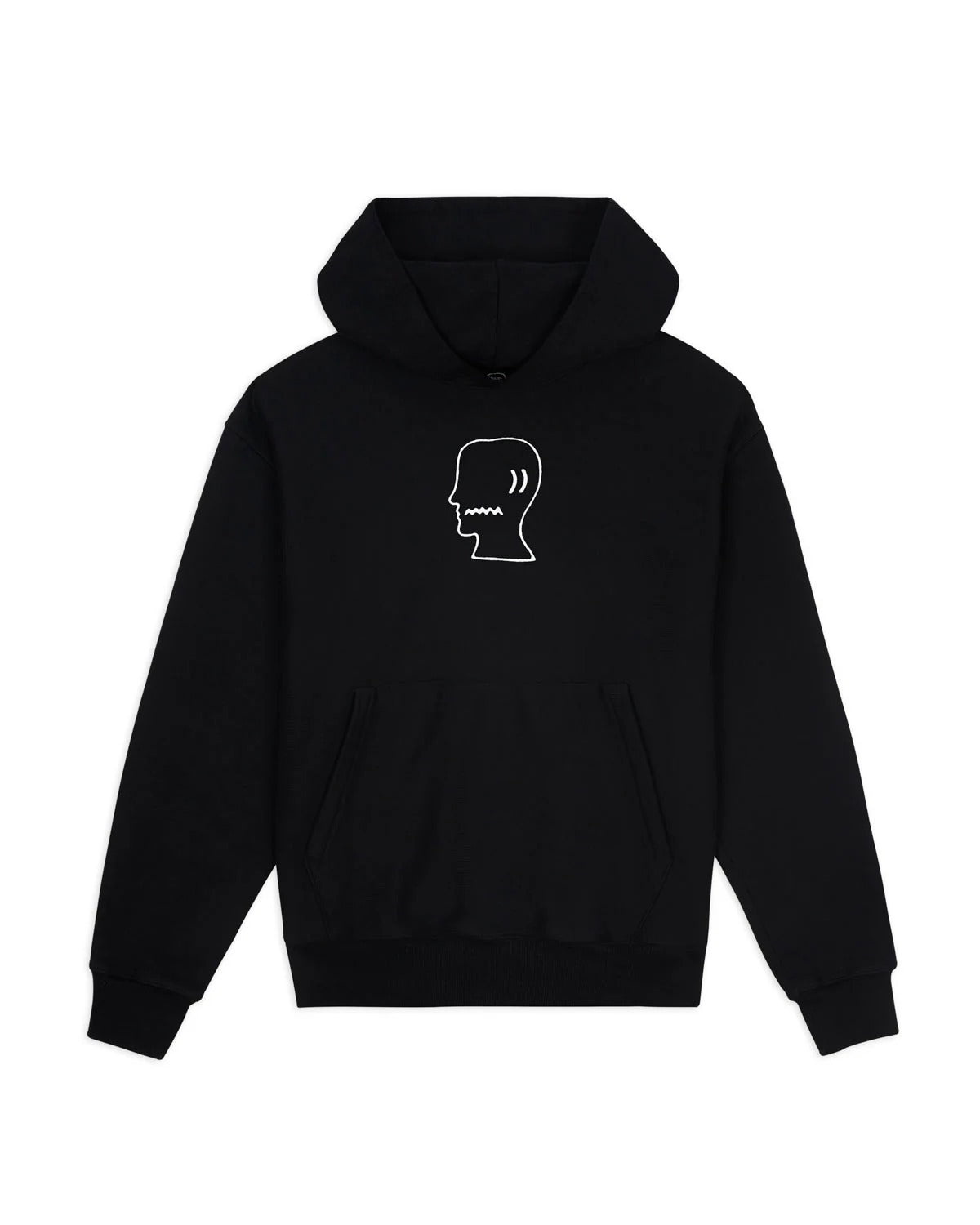 Brain Dead Logohead Pullover Hood, Black
