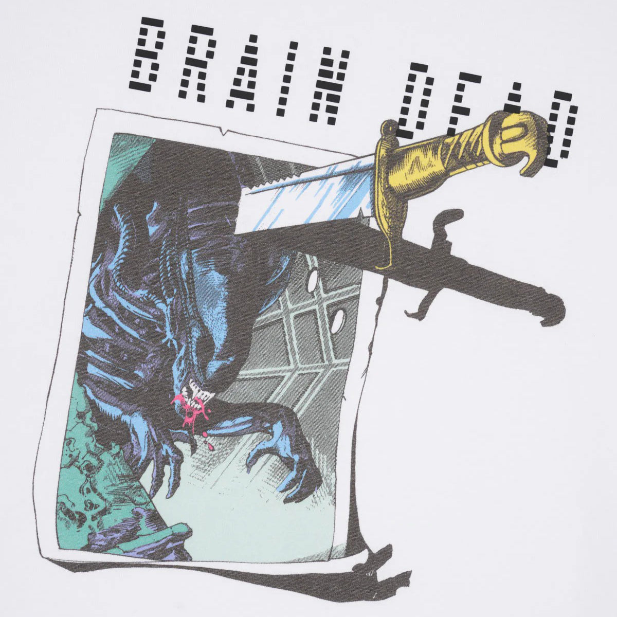 Brain Dead x Aliens Target Practice Tee, White