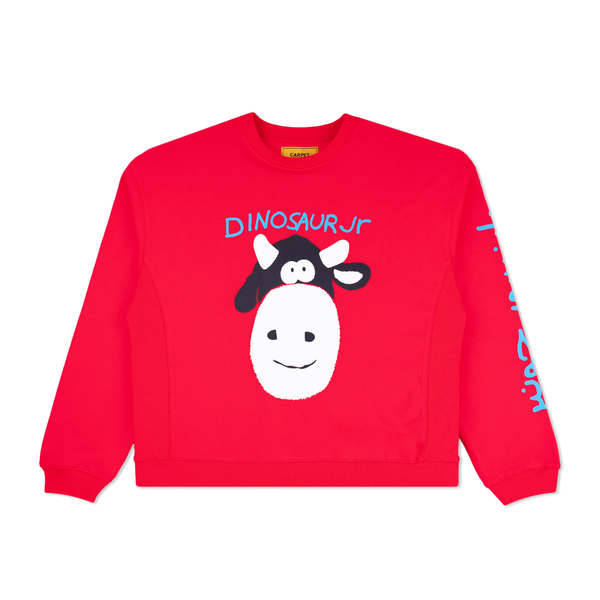 Carpet Company Dino Jr Cow Crewneck, Red
