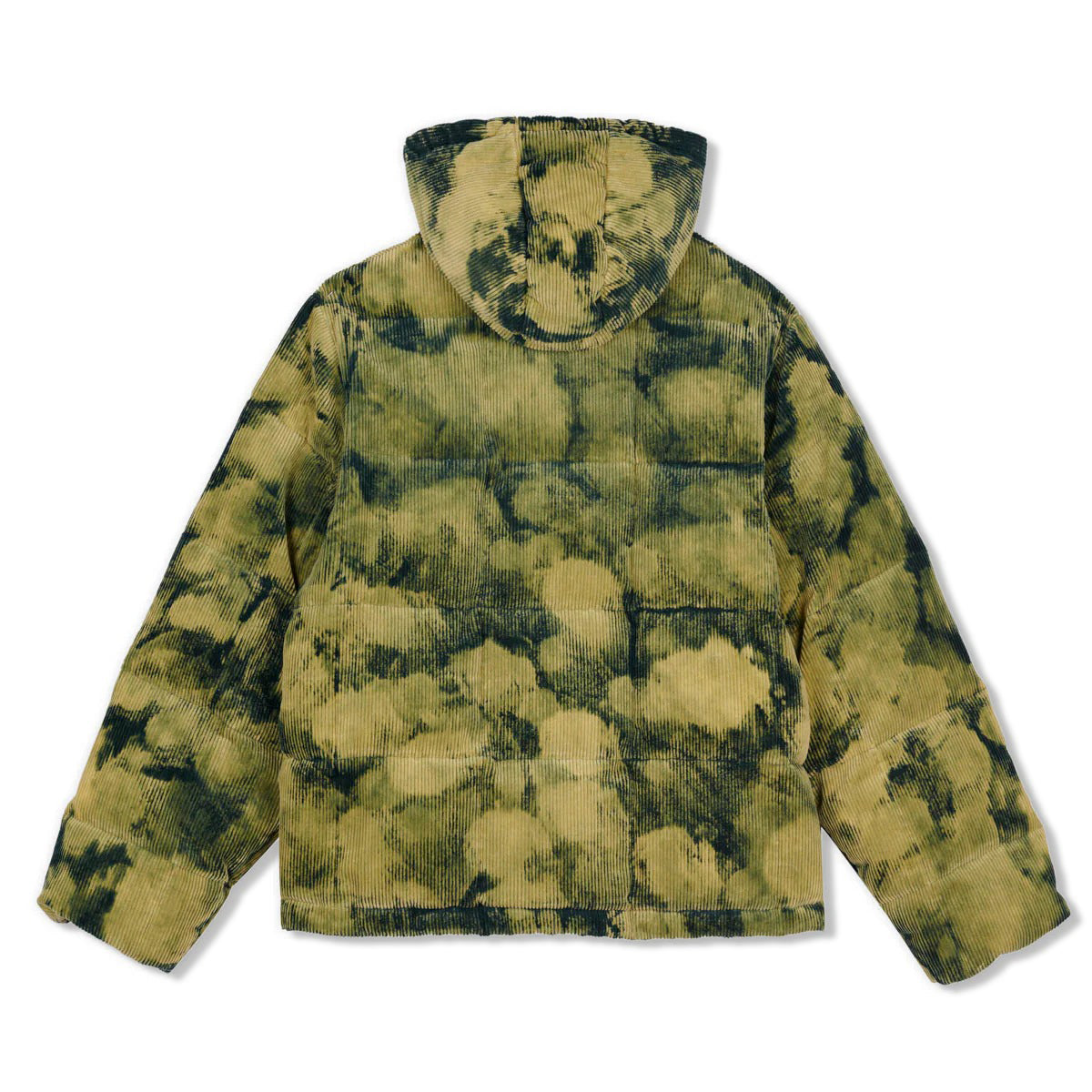 Bleach Dyed Dimension Puffer Jacket, Olive