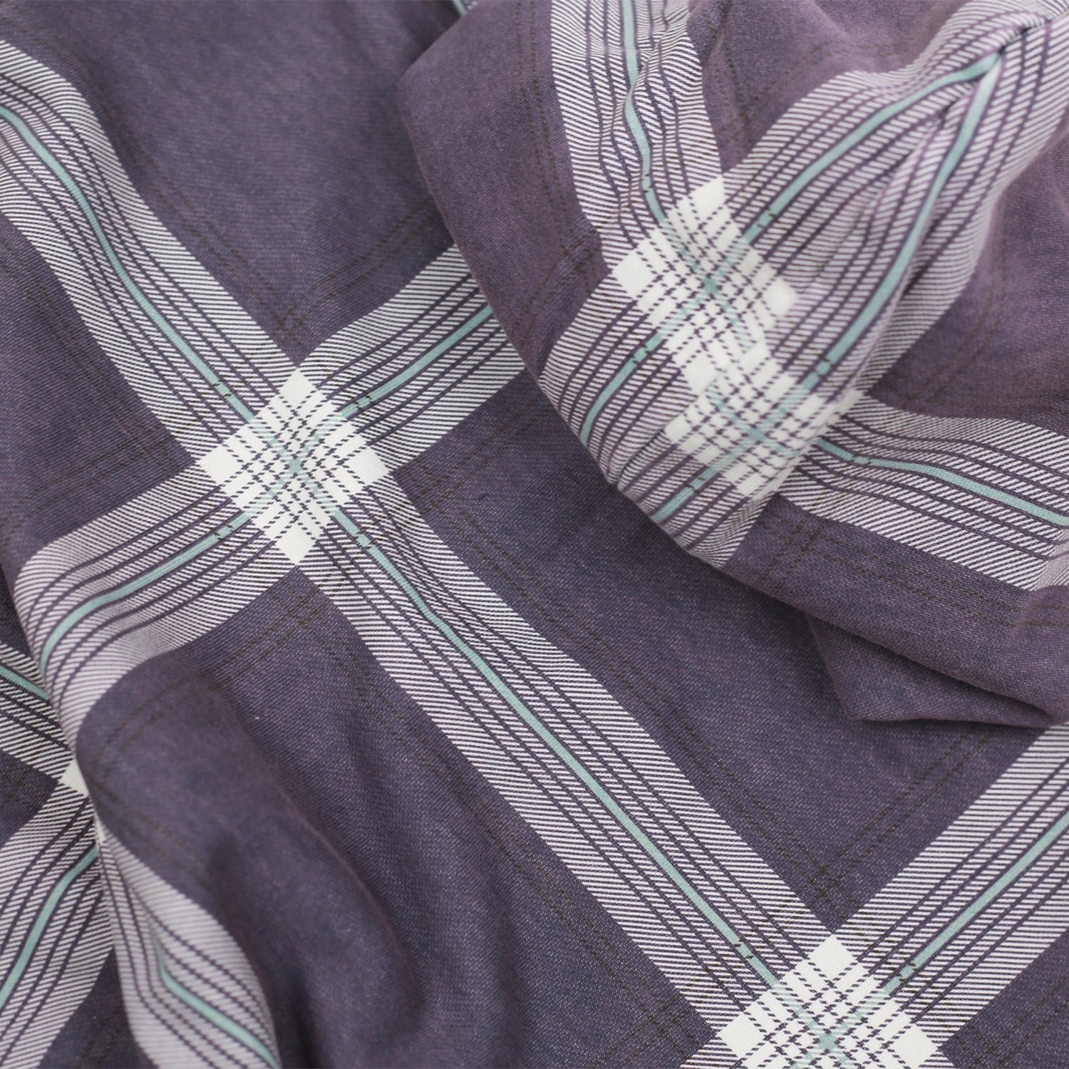 Crib Checked Zip-Thru Hood, Blue