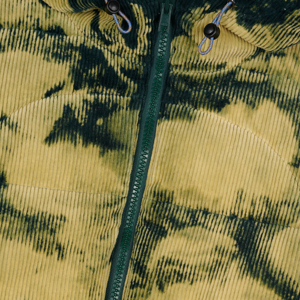 Bleach Dyed Dimension Puffer Jacket, Olive