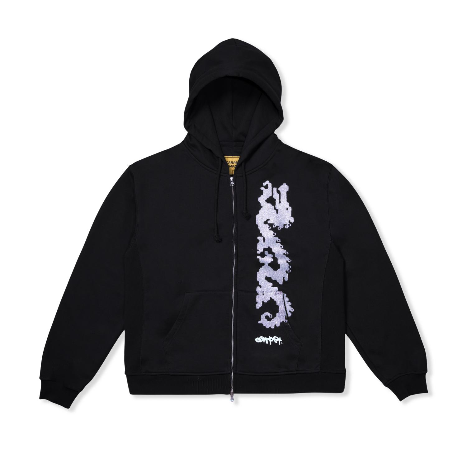 Dragon Zip-Thru Pullover Hood, Black