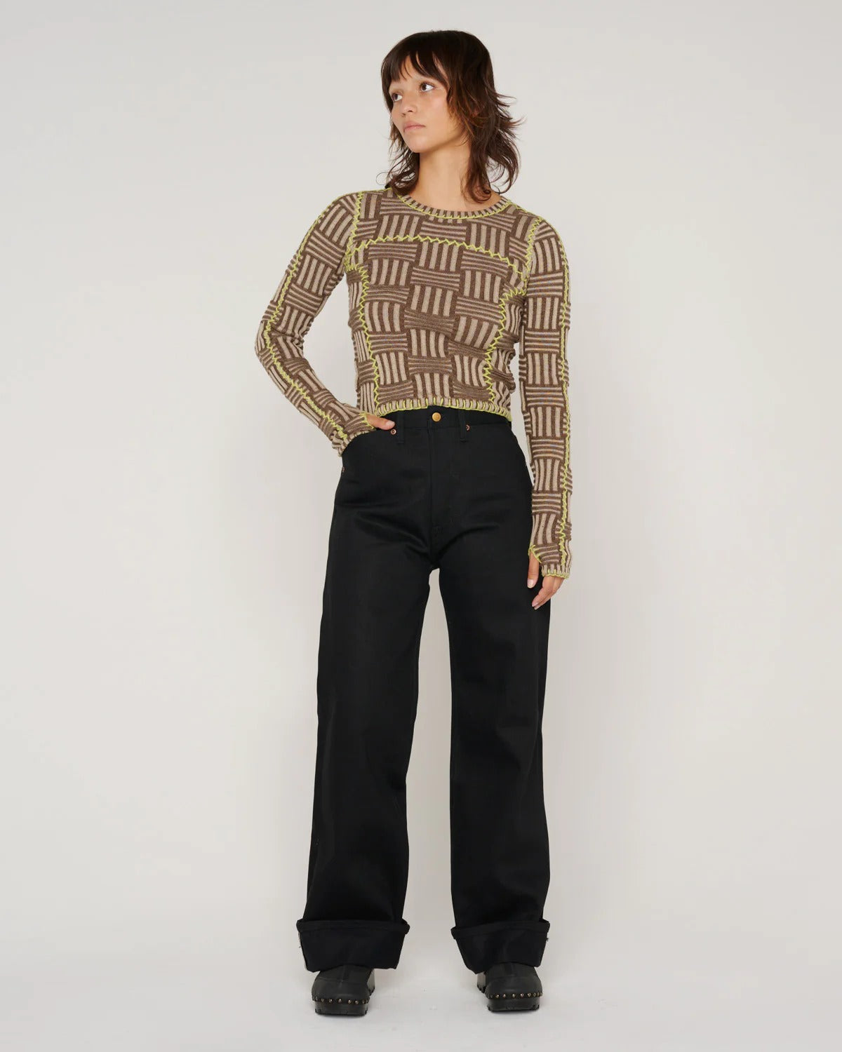 Selvedge Denim Pant, Solid Black