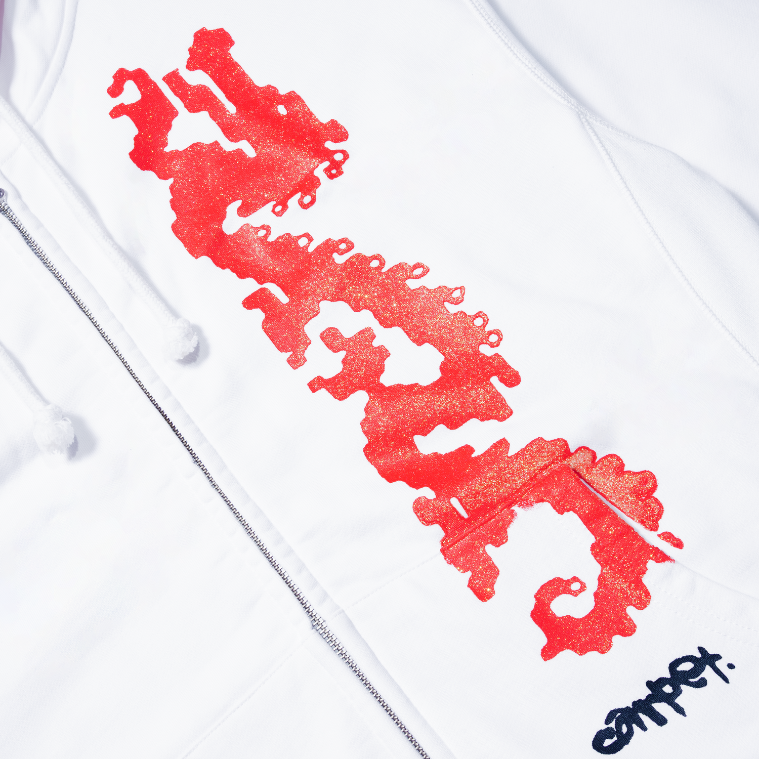 Dragon Zip-Thru Pullover Hood, White