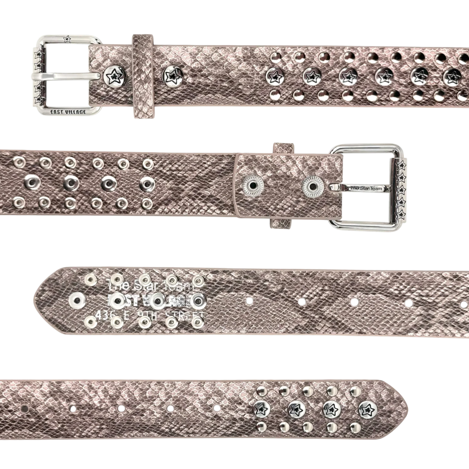 Studded Snake Belt, Sand