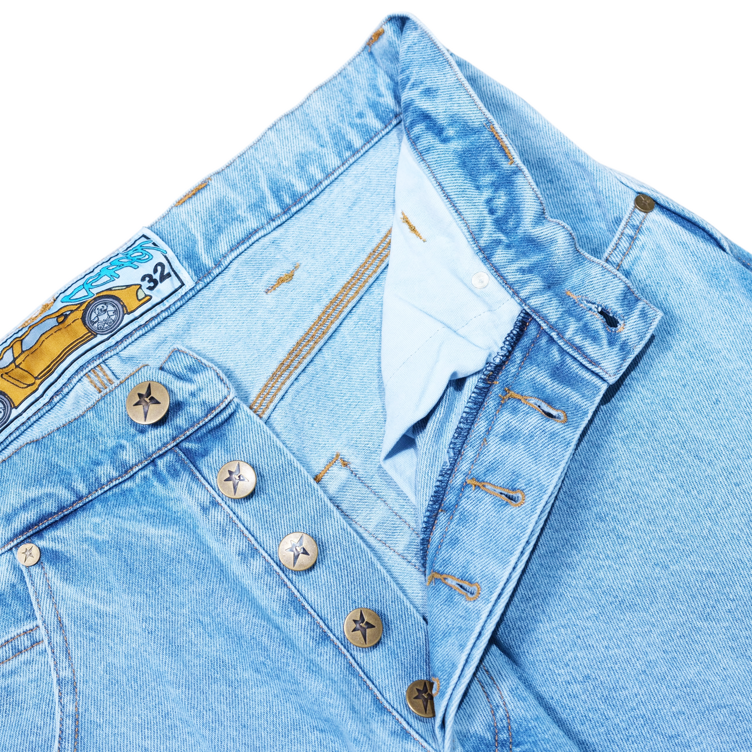 C-Star Flag Denim Jeans, Blue